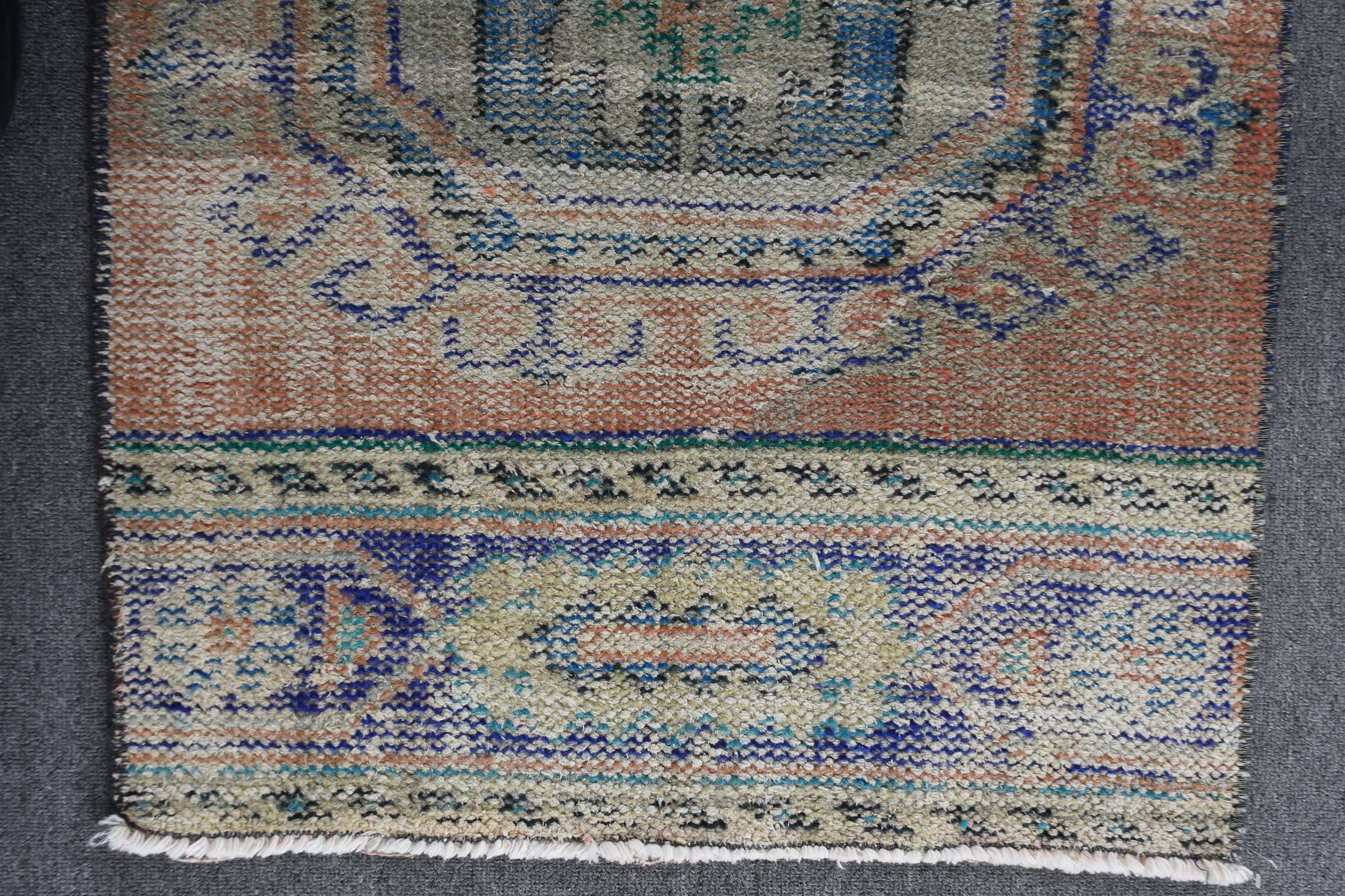 Türk Halısı, Koridor Halıları, Antika Halılar, Boho Halı, Vintage Halılar, Mavi Antika Halı, Fas Halıları, Koridor Halıları, 2.2x11 ft Yolluk Halısı