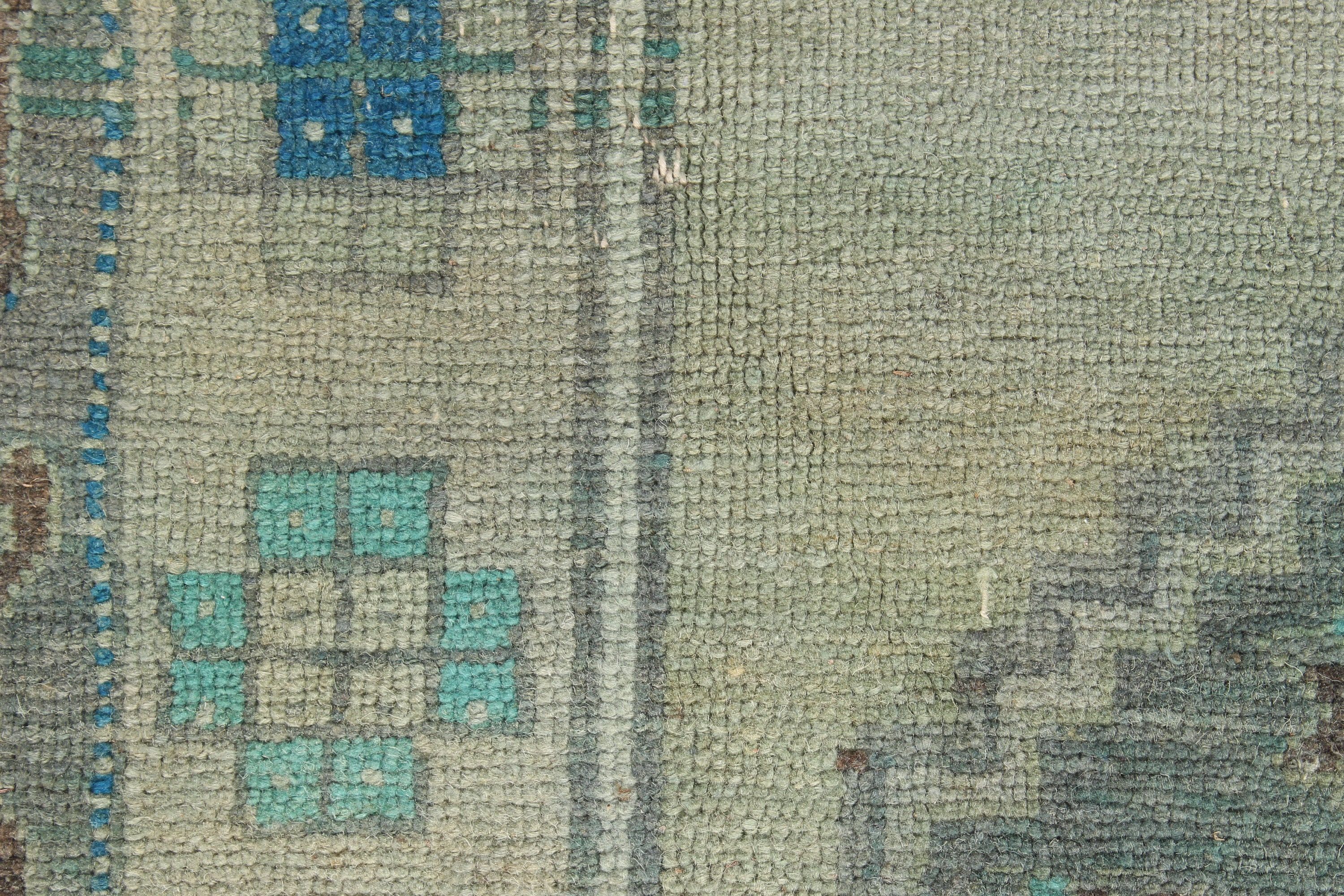 1.4x3.3 ft Small Rug, Car Mat Rugs, Door Mat Rugs, Artistic Rugs, Turkish Rug, Vintage Rug, Green Luxury Rug, Handwoven Rug, Statement Rugs