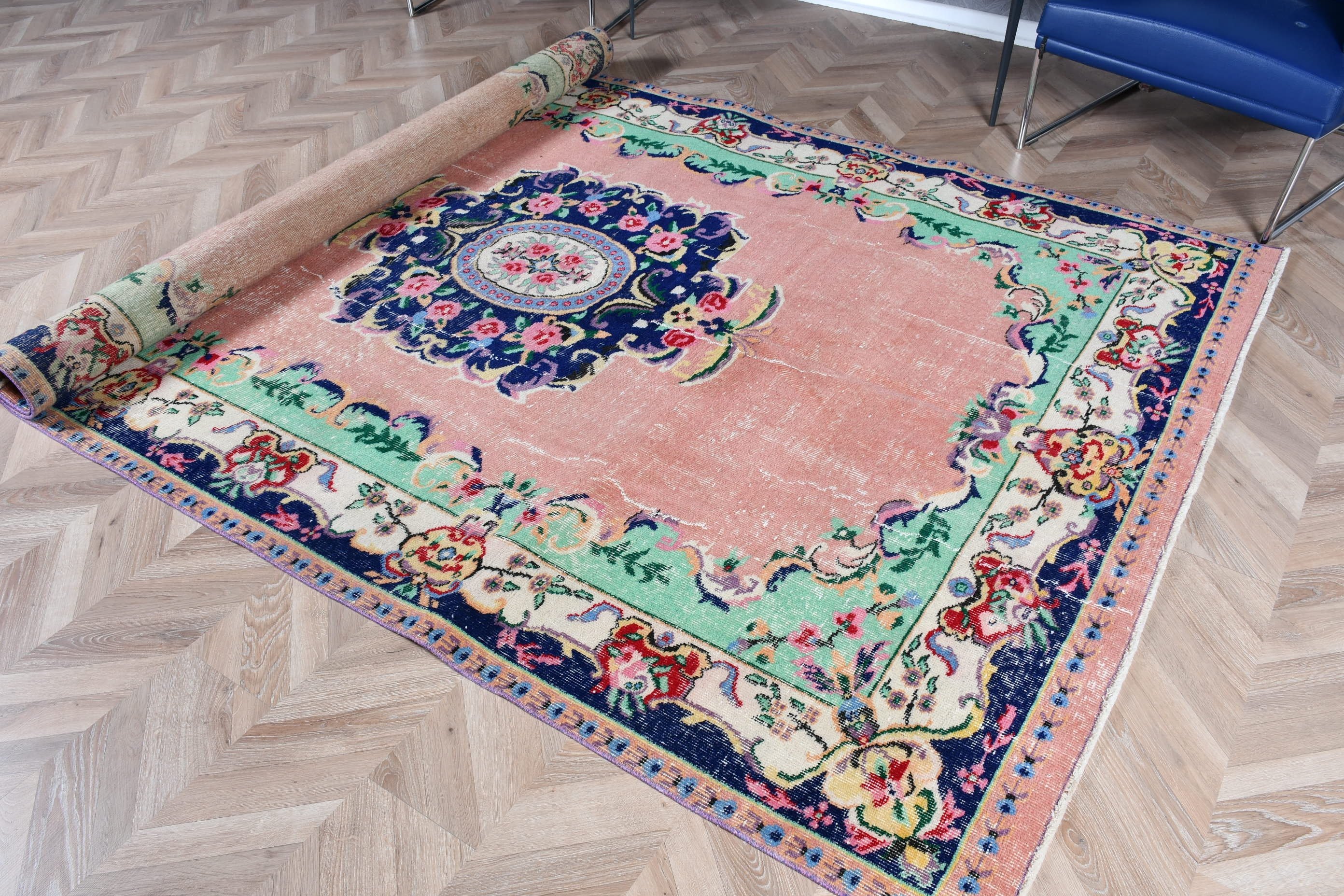 Yün Halılar, Mutfak Halısı, Vintage Halılar, Türk Halısı, Kahverengi Soğuk Halı, Etnik Halı, 6,2x9,2 ft Büyük Halılar, Oturma Odası Halısı, Yemek Odası Halıları