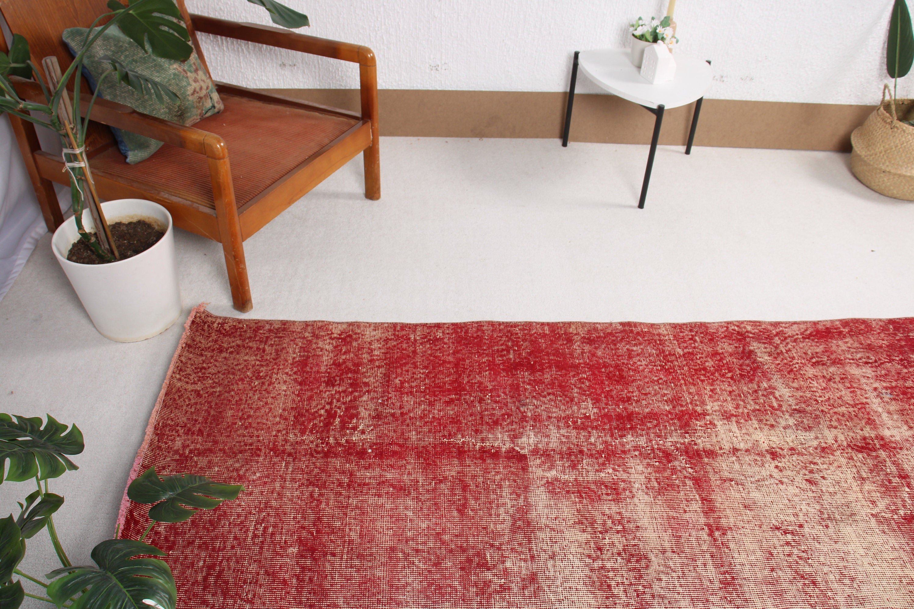 Turkish Rug, 2.7x9.7 ft Runner Rugs, Moroccan Rugs, Corridor Rugs, Red Bedroom Rug, Handwoven Rugs, Vintage Runner Rug, Vintage Rugs