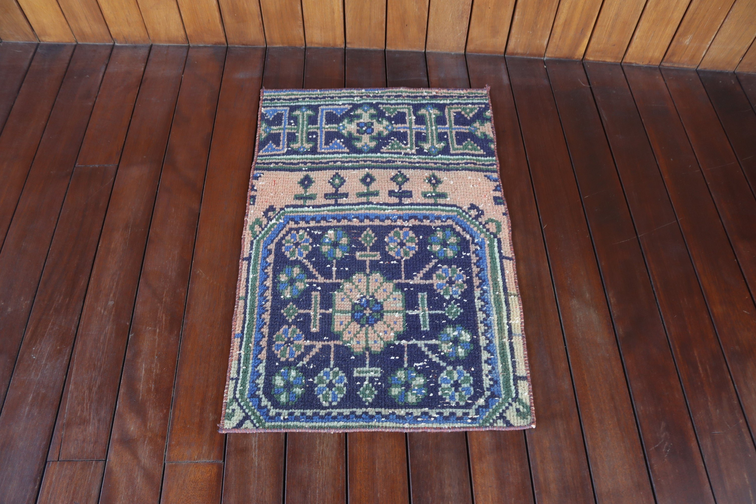 Vintage Rugs, Floor Rug, Geometric Rugs, Blue Bedroom Rug, Rugs for Small Boho, 1.6x2.4 ft Small Rug, Nursery Rugs, Turkish Rug, Ethnic Rug