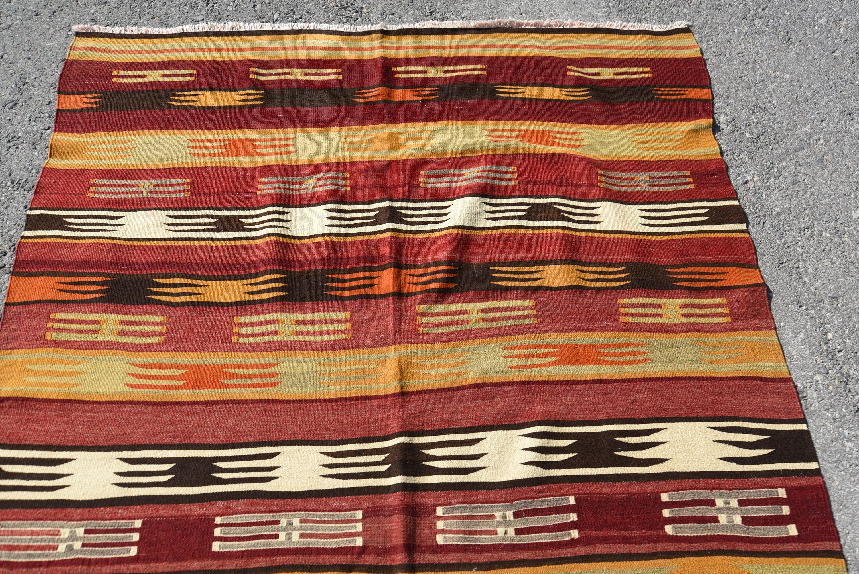 Kilim, Yer Halısı, Yatak Odası Halıları, Türk Halısı, 4.4x9.5 ft Büyük Halı, Yemek Odası Halısı, Mutfak Halısı, Oturma Odası Halıları, Vintage Halılar