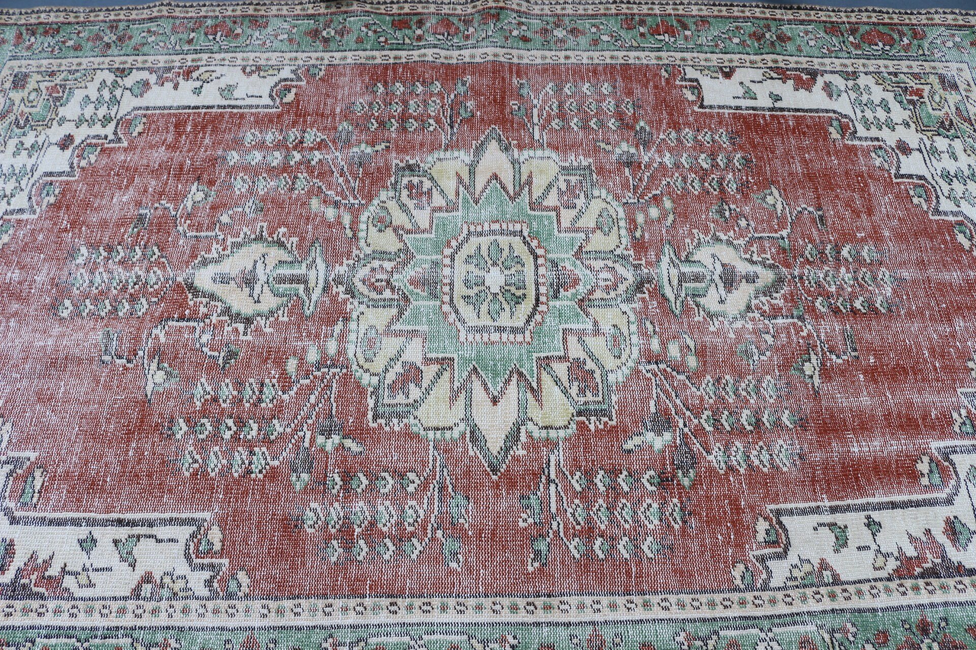 Kırmızı Mutfak Halısı, Yemek Odası Halıları, 5x8,2 ft Büyük Halı, Yatak Odası Halısı, Oturma Odası Halıları, Vintage Halı, Türk Halıları, Mutfak Halısı, Yün Halı