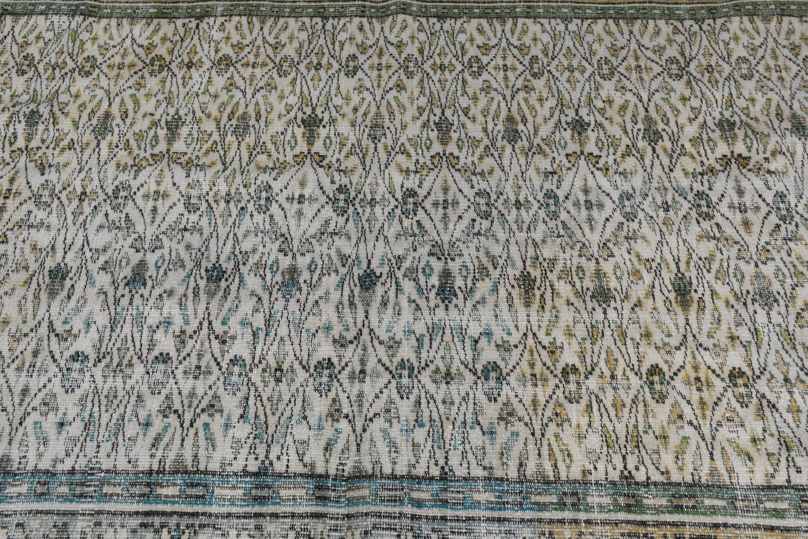 Türk Halısı, Oturma Odası Halısı, Yemek Odası Halısı, Vintage Halı, 5.2x8.2 ft Büyük Halı, Bej Yatak Odası Halısı, Ev Dekor Halısı, Yer Halısı, Pastel Halı