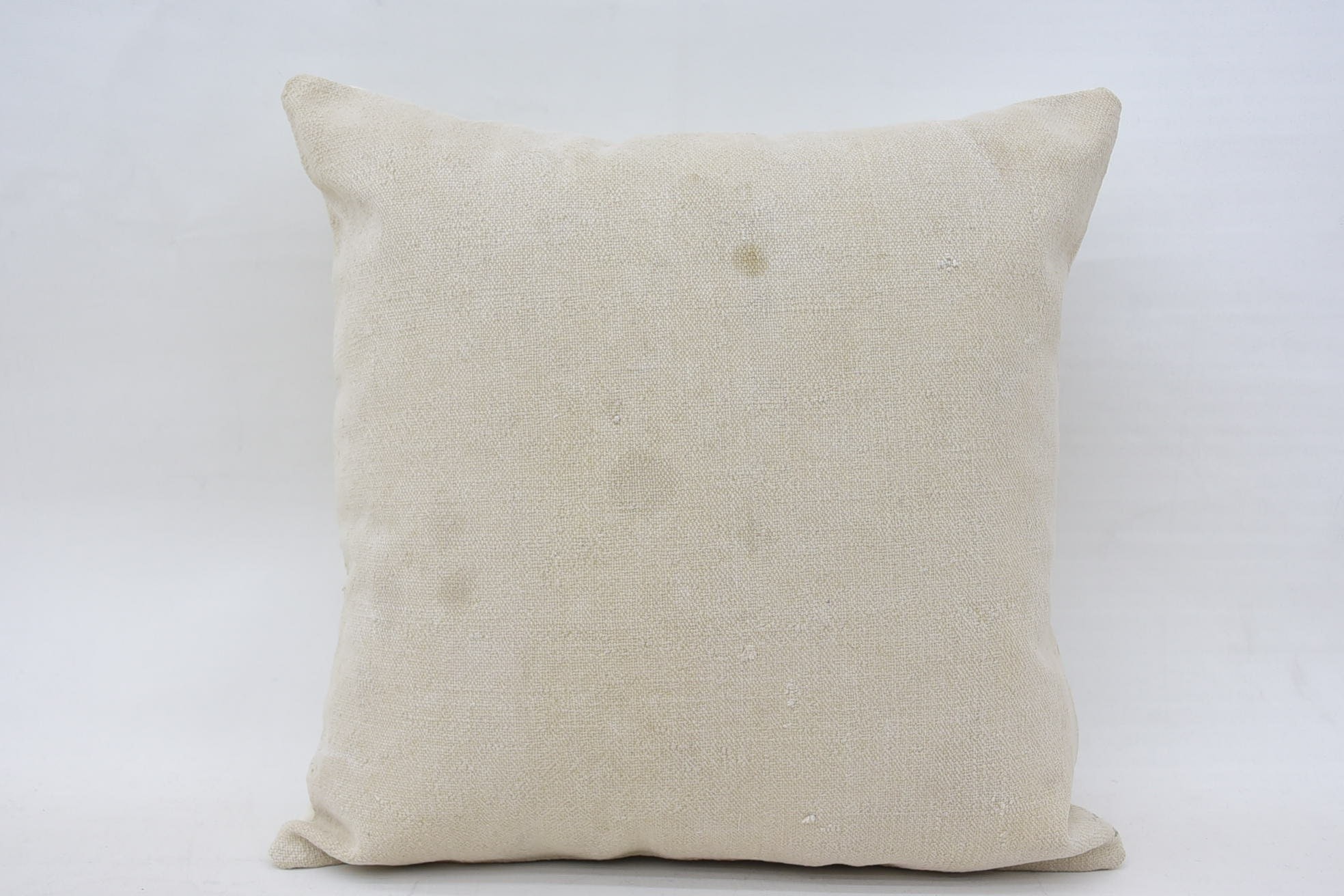Turkish Kilim Pillow, 18"x18" Beige Cushion Cover, Ethnical Kilim Rug Pillow, Handmade Kilim Cushion, Car Pillow Sham, Custom Pillow Sham