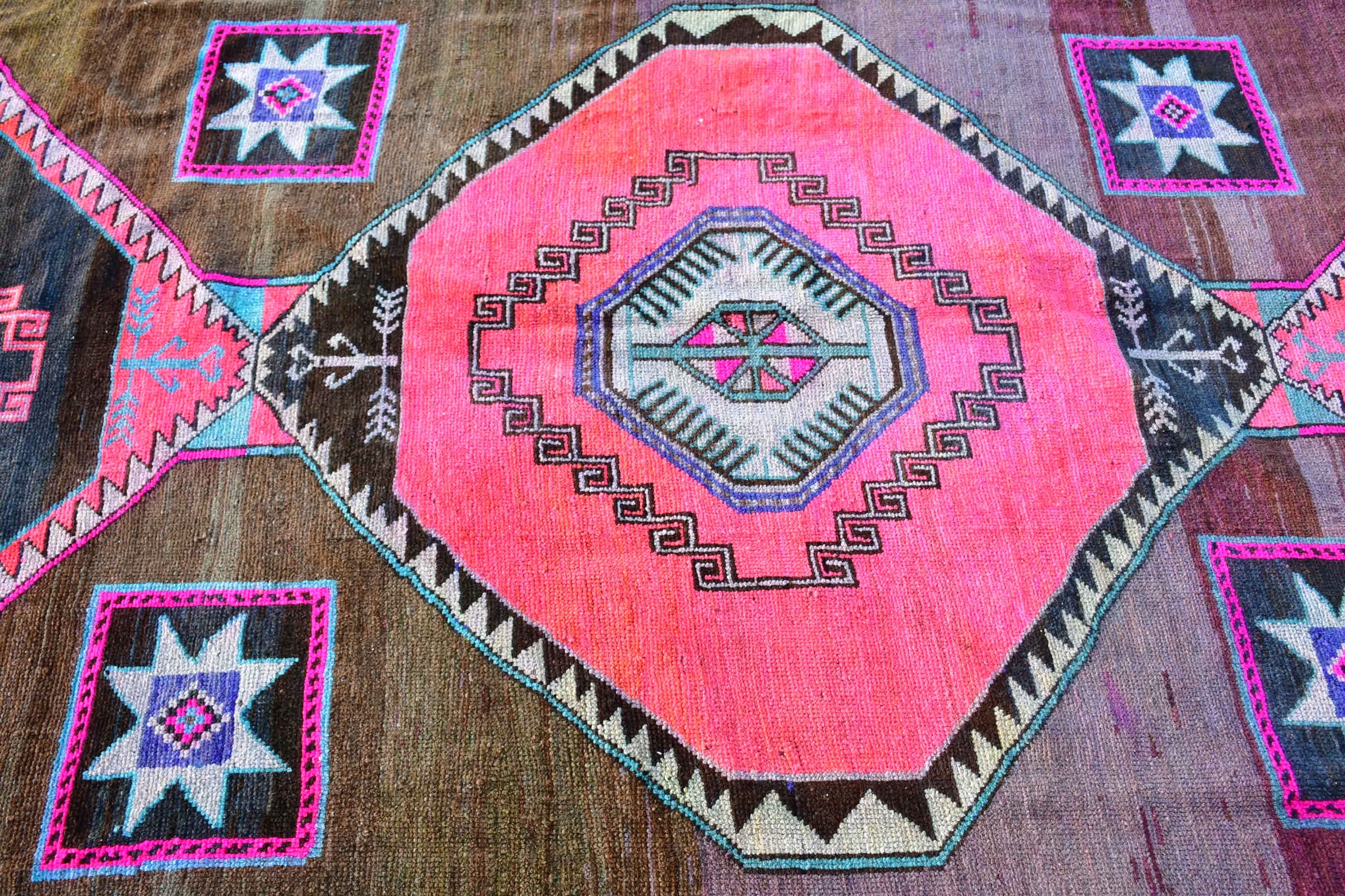 Turkish Rugs, Old Rug, Living Room Rugs, Rugs for Salon, 5.2x10.6 ft Large Rugs, Vintage Rug, Oushak Rugs, Pink Bedroom Rug