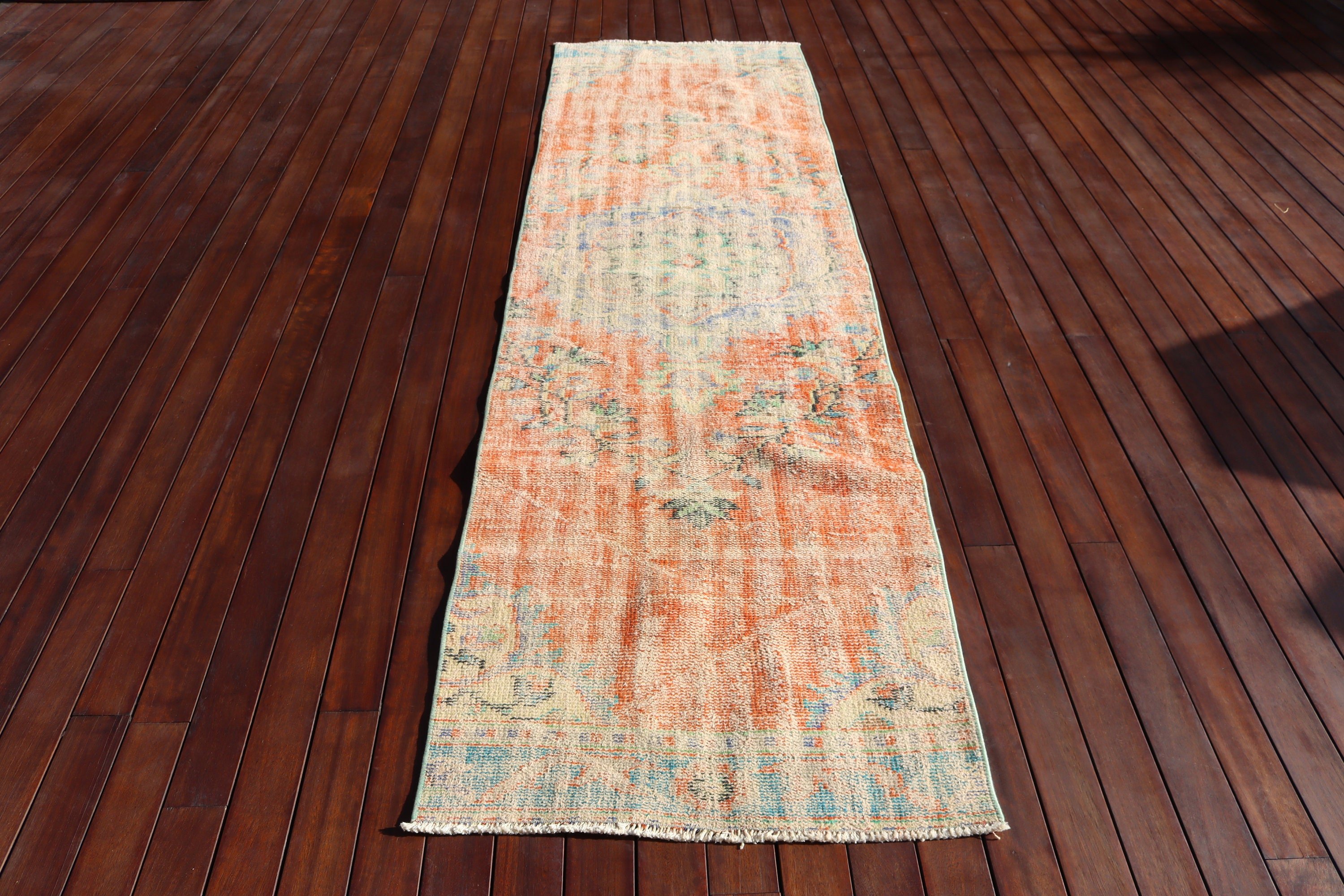 2.7x9.3 ft Runner Halı, El Dokuma Halı, Mutfak Halısı, Etnik Halı, Uzun Yolluk Halısı, Yer Halıları, Kırmızı Ev Dekor Halısı, Türk Halısı, Vintage Halılar