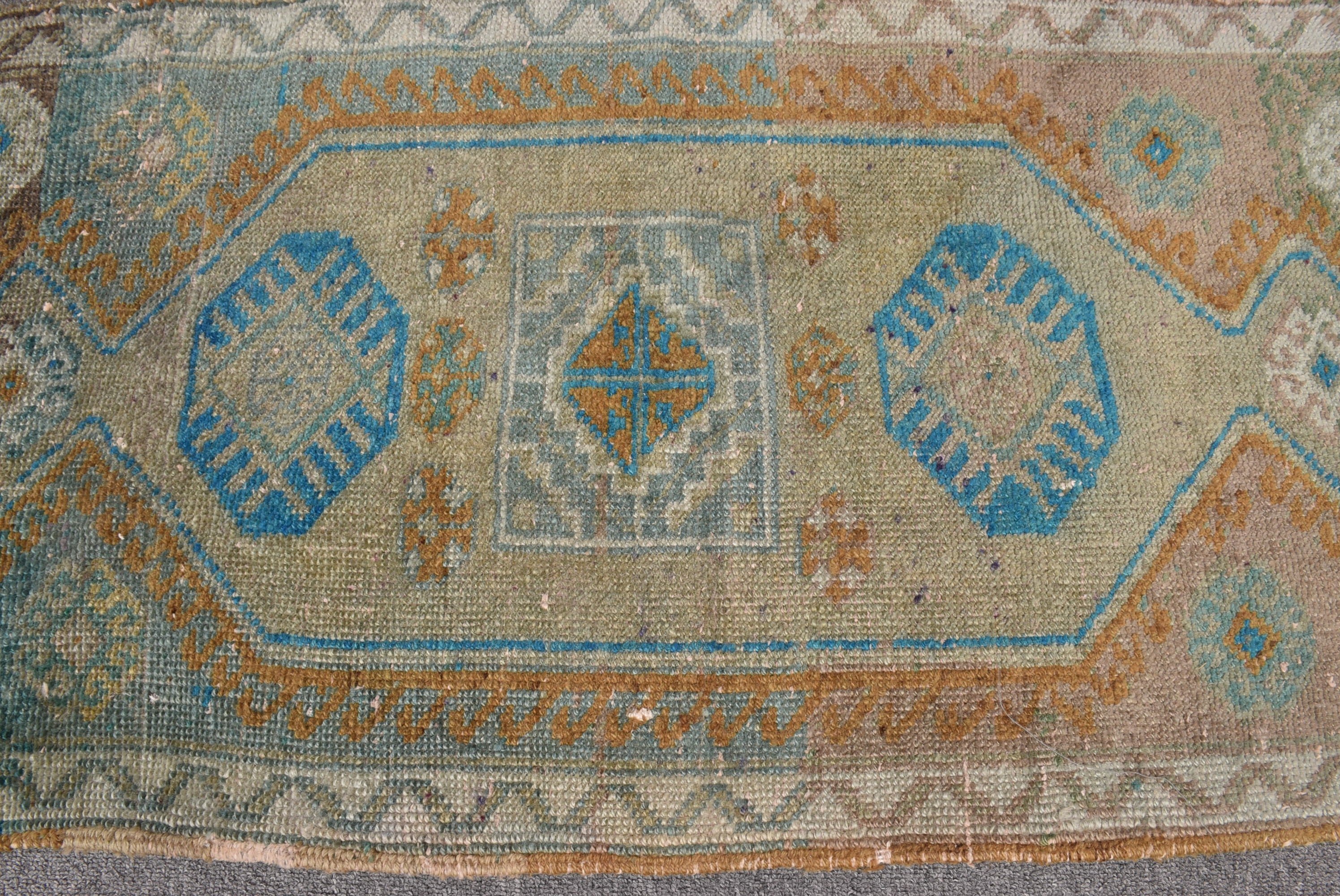 Modern Rug, Door Mat Rugs, Vintage Rug, Green Handwoven Rug, Turkish Rug, 1.7x3.2 ft Small Rugs, Bath Rugs, Anatolian Rug, Boho Rugs