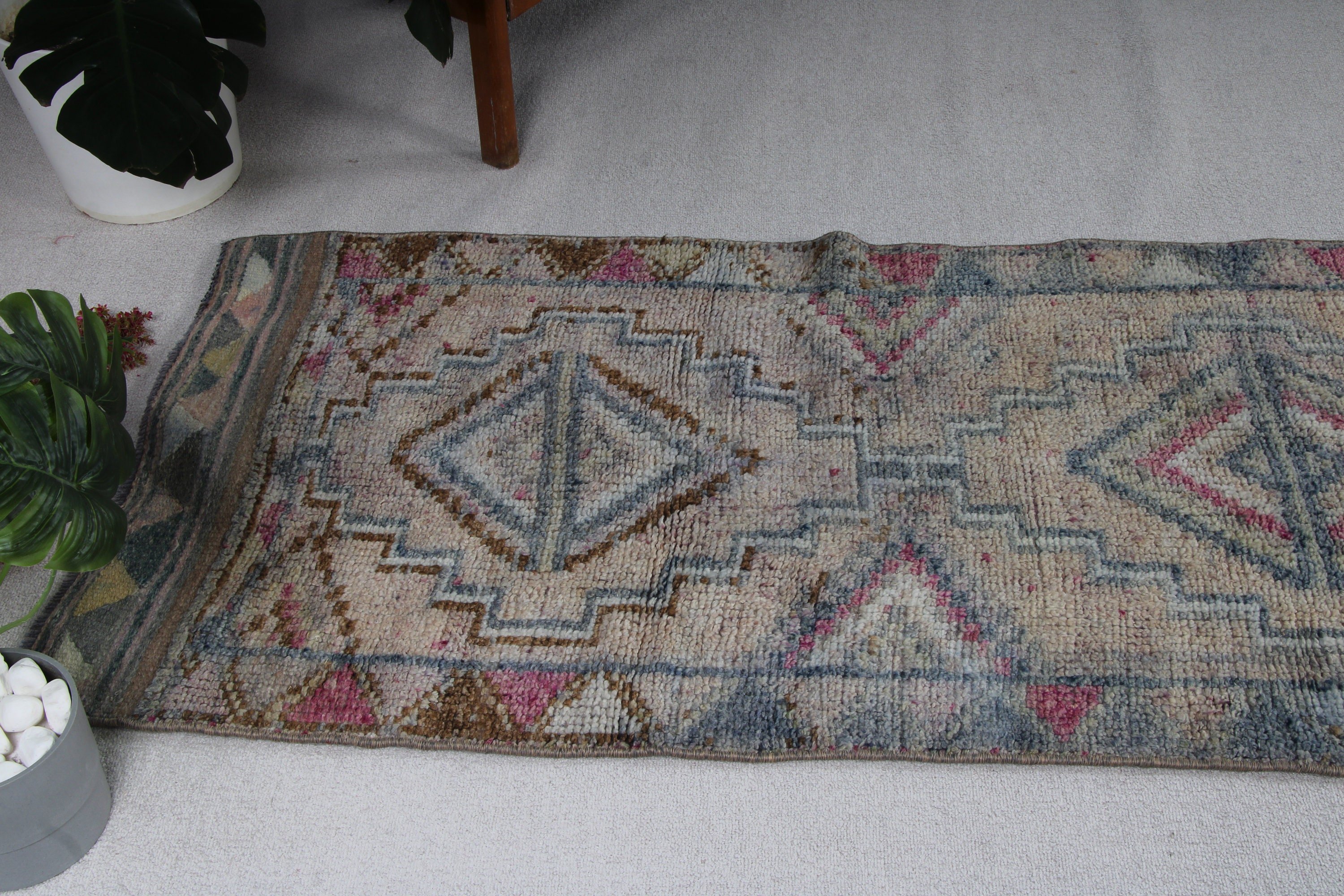 Mutfak Halıları, Beyaz Nötr Halılar, Vintage Halı, Türk Halıları, 2,6x11,2 ft Runner Halıları, Açıklama Halıları, Yatak Odası Halısı, Beni Ourain Runner Halısı