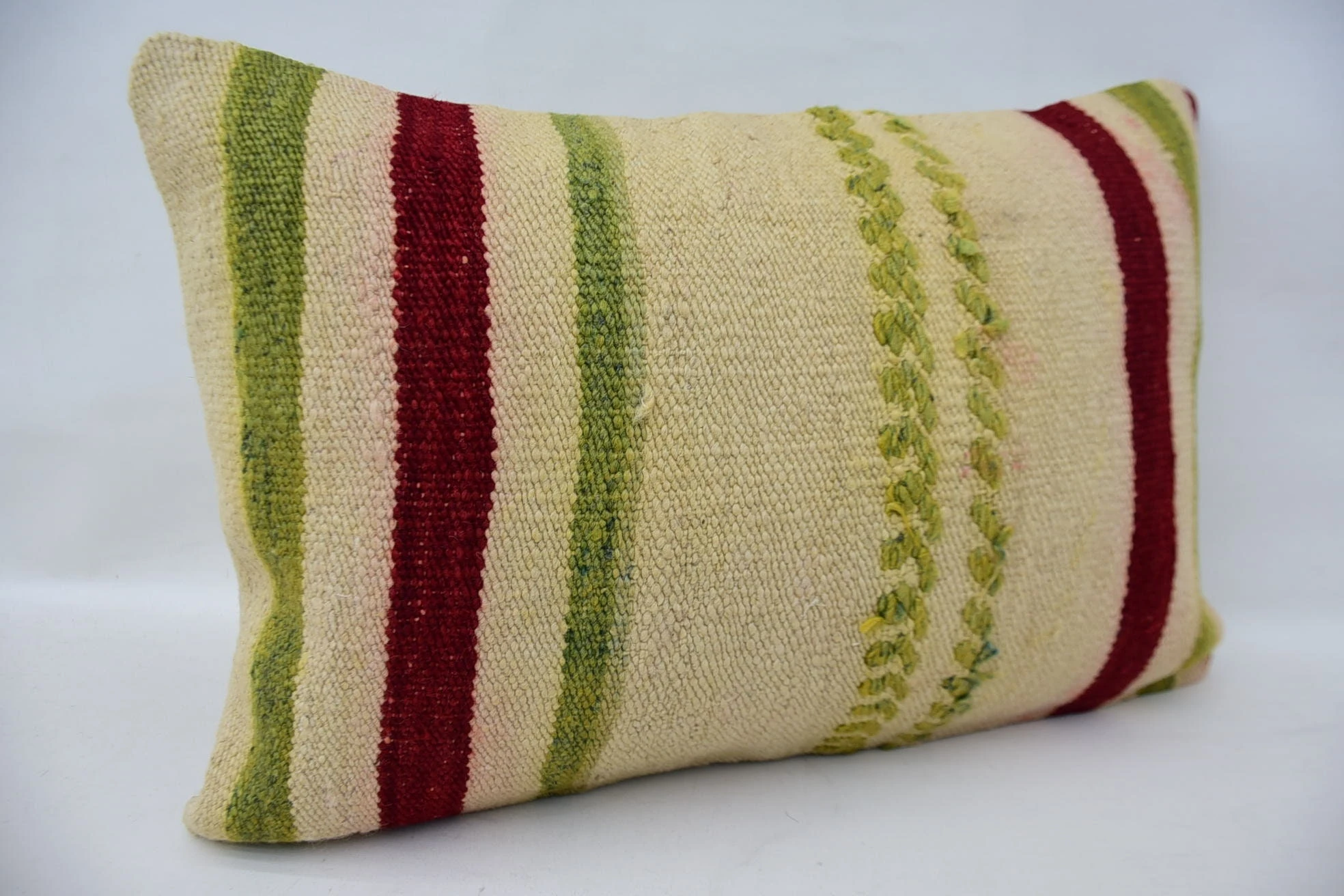 Interior Designer Pillow, Accent Pillow Cover, Pastel Pillow Cover, 16"x24" Beige Cushion Case, Pillow for Sofa, Kilim Pillow