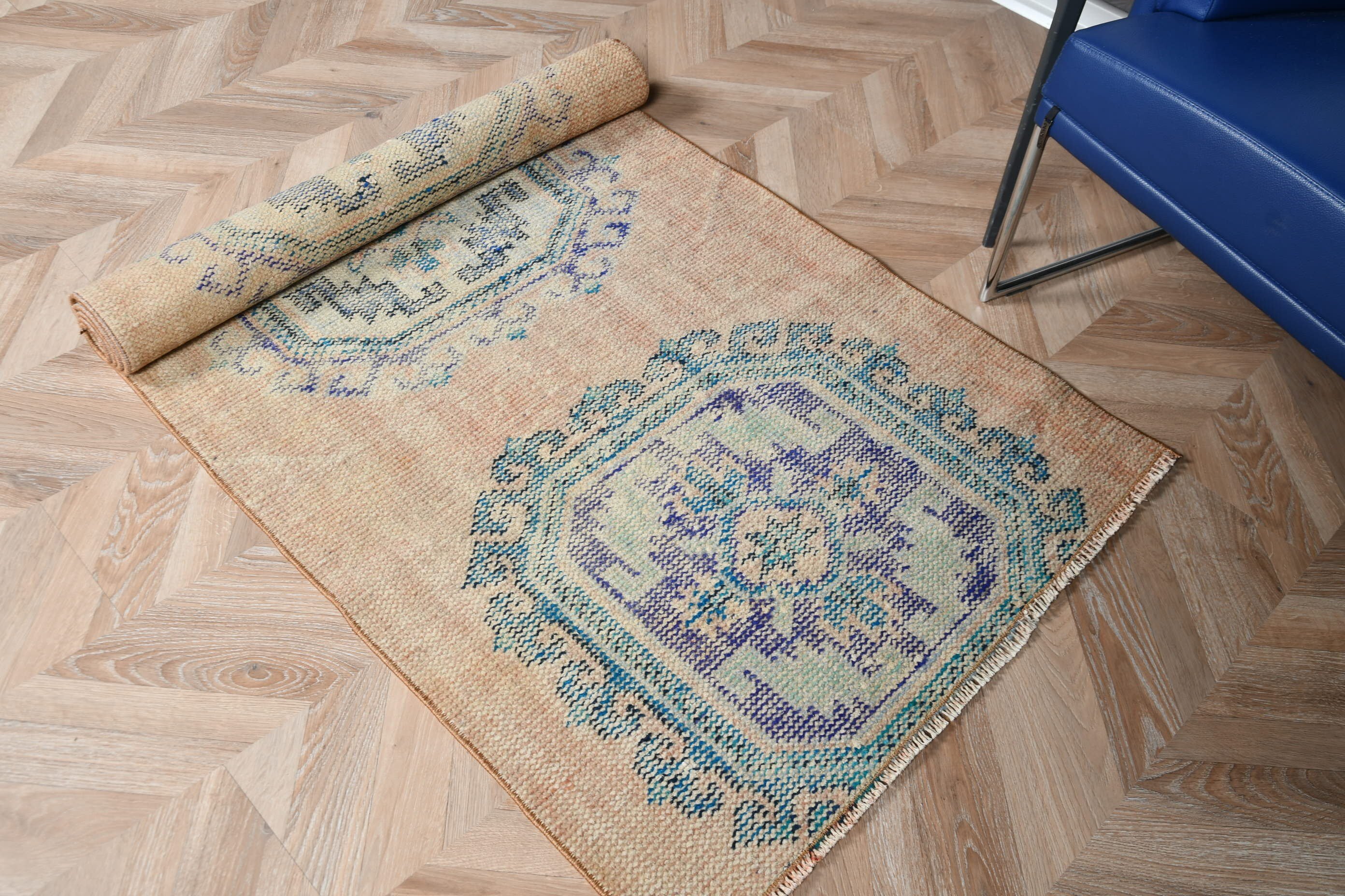 Yatak Odası Halıları, 2.7x6.4 ft Accent Halı, Antika Halı, Vintage Halılar, Mutfak Halıları, Türk Halısı, Turuncu Zemin Halısı, Yatak Odası Halısı, Dış Mekan Halıları