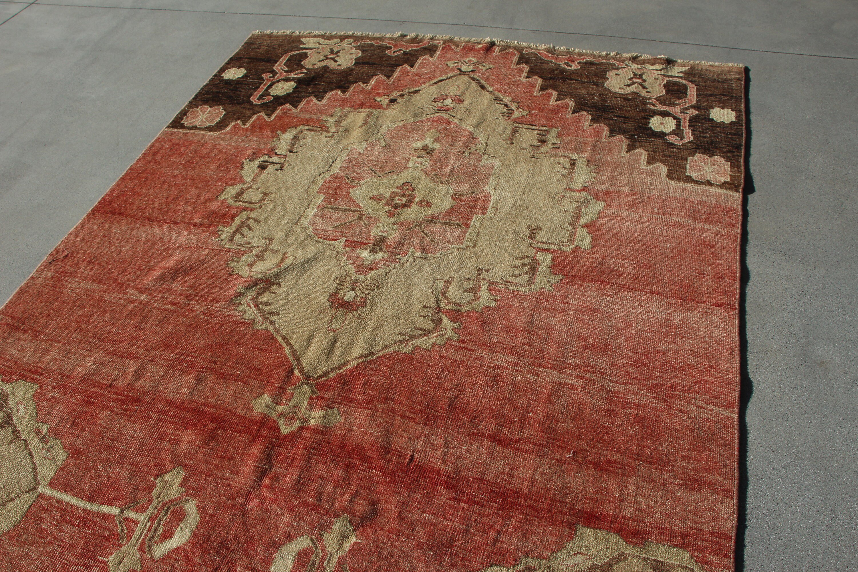 5.9x11.7 ft Büyük Halı, Havalı Halılar, Türk Halıları, Bej Zemin Halısı, Oturma Odası Halısı, Vintage Halılar, Yün Halı, Yatak Odası Halıları, Salon Halıları