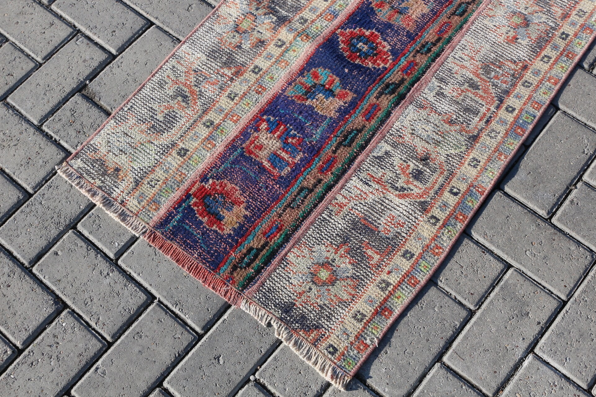 Blue  2x3 ft Small Rug, Wool Rug, Nursery Rugs, Vintage Rug, Rugs for Wall Hanging, Turkish Rug, Cool Rugs, Door Mat Rugs