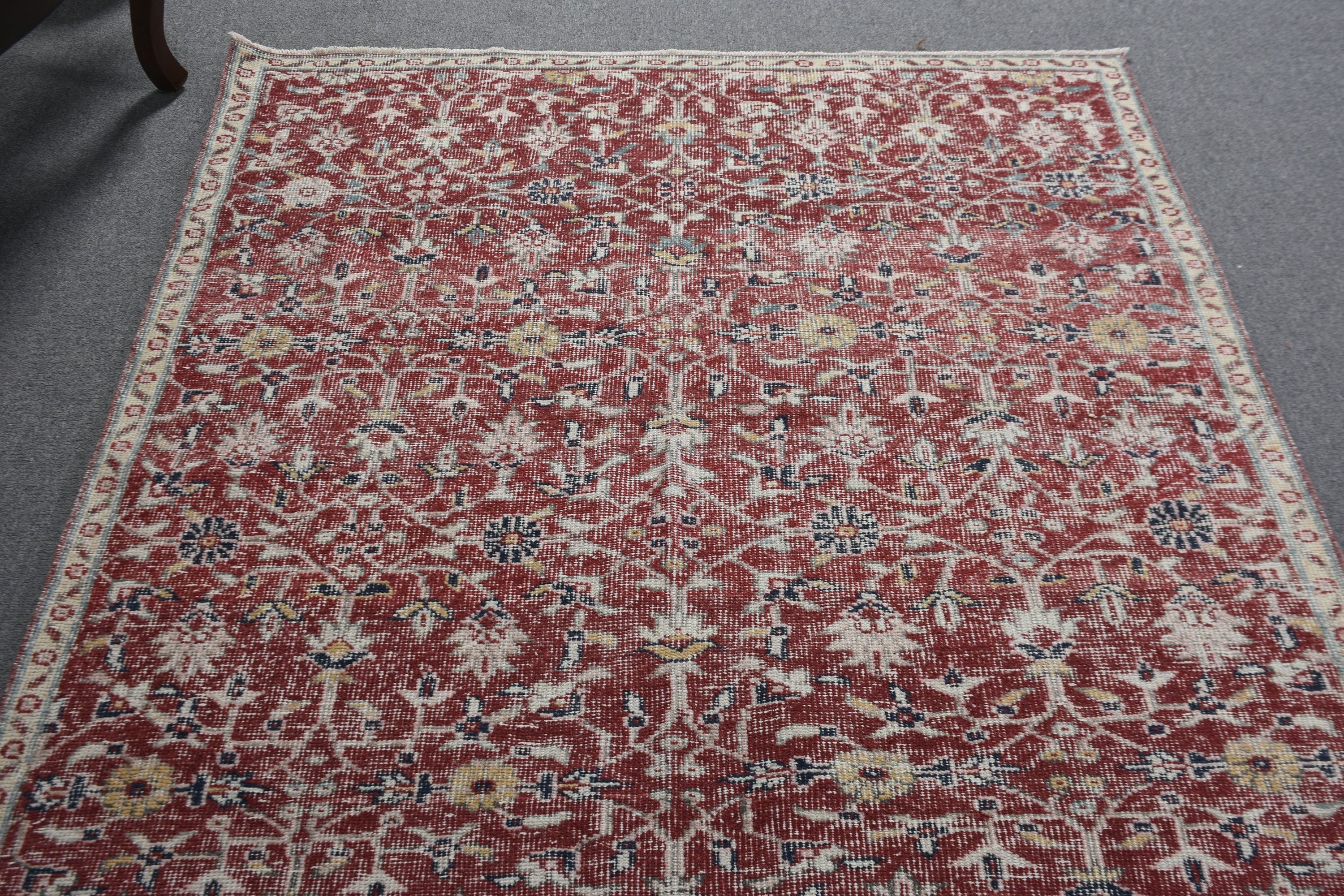 Living Room Rugs, Kitchen Rugs, 4.4x8.9 ft Area Rug, Home Decor Rug, Rugs for Kitchen, Vintage Rug, Turkish Rug, Red Cool Rug, Outdoor Rugs
