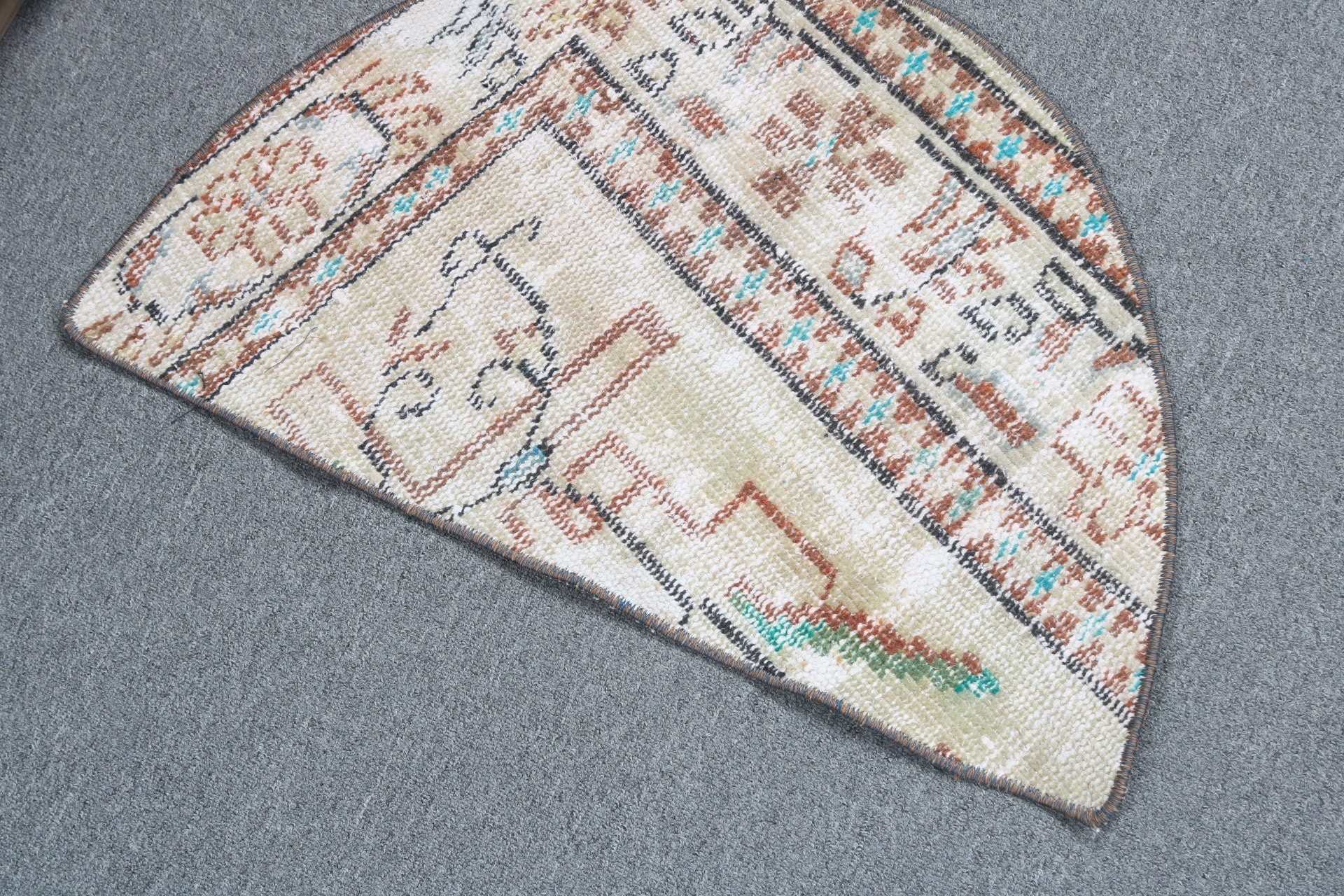 Small Vintage Rug, Anatolian Rug, Moroccan Rug, Turkish Rug, Vintage Rug, Bathroom Rug, Green  2.5x1.5 ft Small Rugs