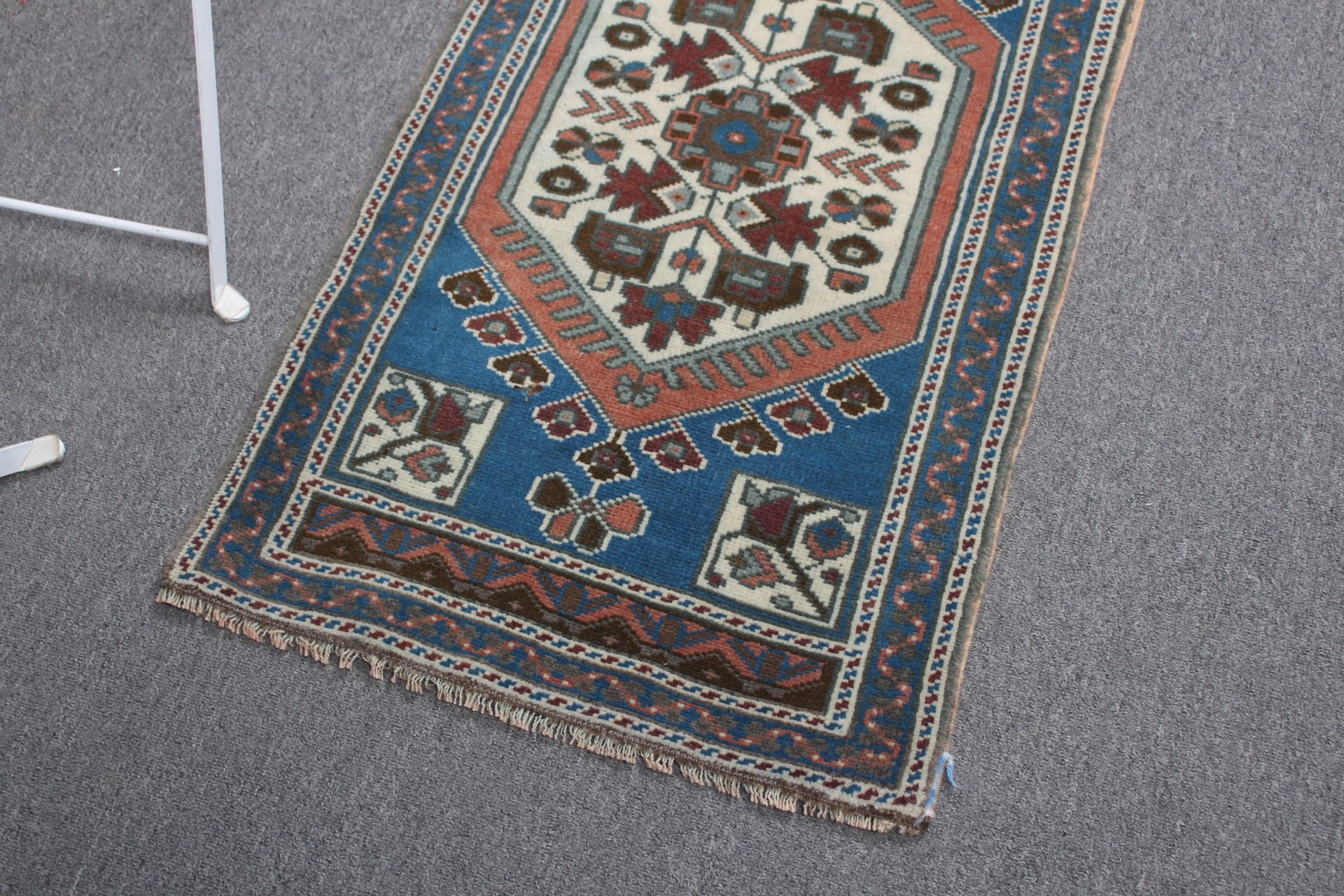 Vintage Rug, Car Mat Rugs, Kitchen Rug, 1.7x3.1 ft Small Rugs, Moroccan Rugs, Boho Rug, Blue Oriental Rug, Turkish Rugs, Antique Rug