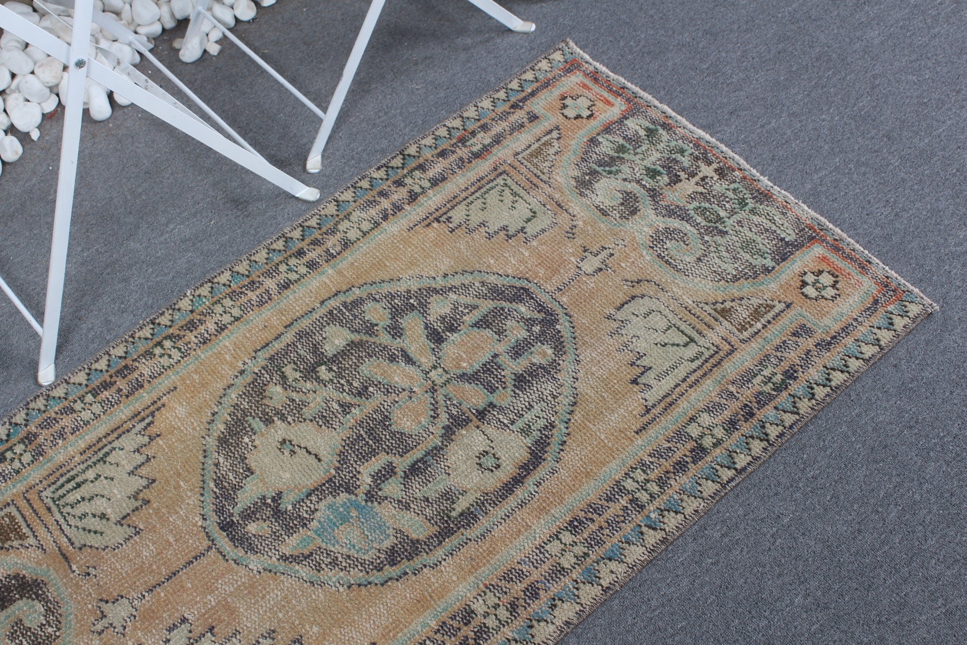 Nursery Rugs, Floor Rug, Oriental Rug, Rugs for Bathroom, Brown  2.2x4.2 ft Small Rug, Entry Rug, Turkish Rug, Vintage Rug