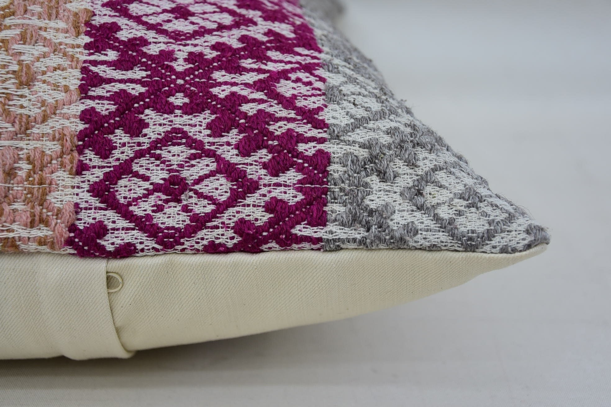 Accent Cushion Cover, Boho Pillow, Anatolian Cushion, Gift Pillow, Pillow for Sofa, Vintage Pillow, 16"x24" Gray Cushion
