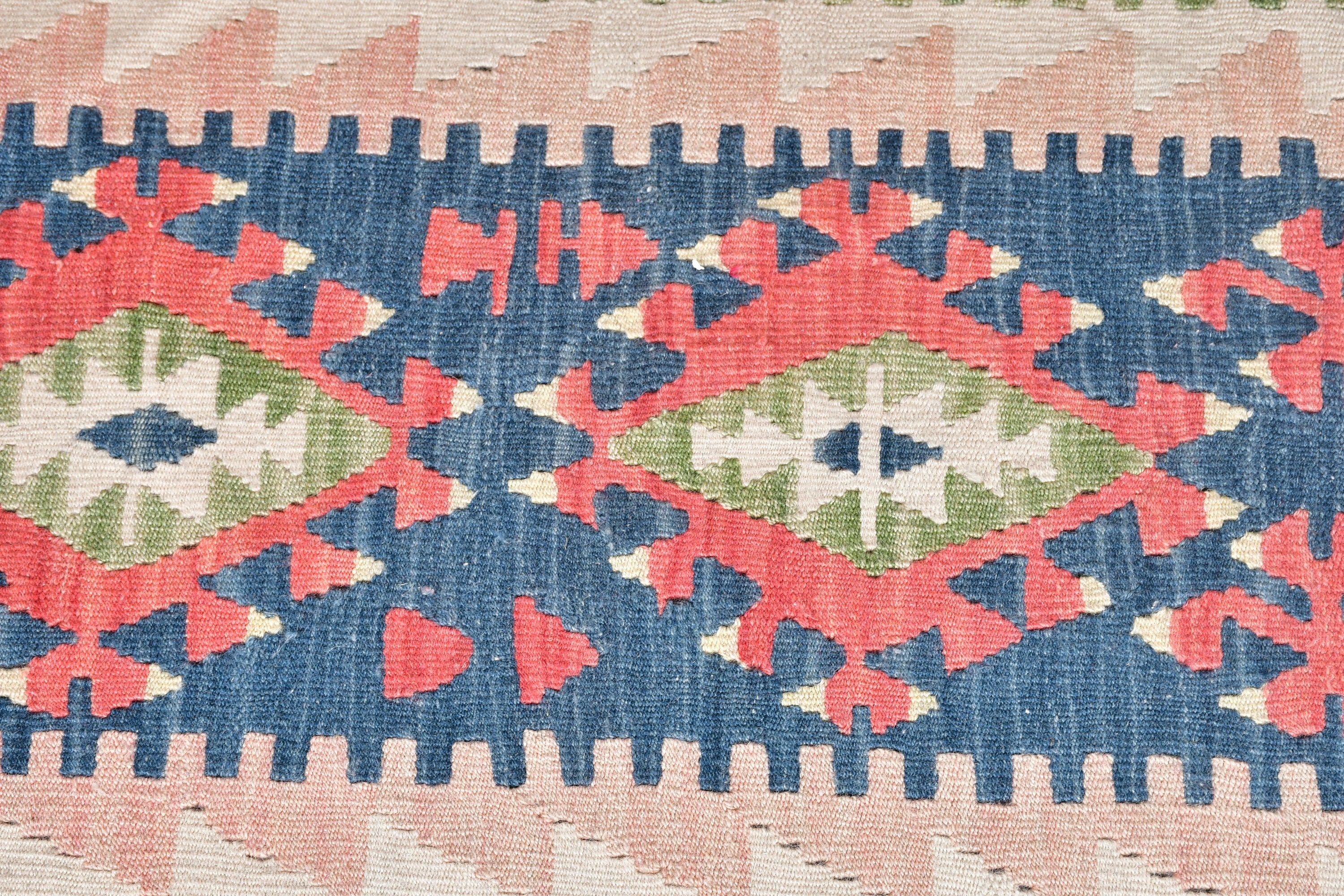 Turkish Rug, Decorative Rug, Kitchen Rug, Vintage Rugs, Kilim, Oushak Rug, 2.4x3.9 ft Small Rug, Pink Wool Rug, Anatolian Rug, Nursery Rug