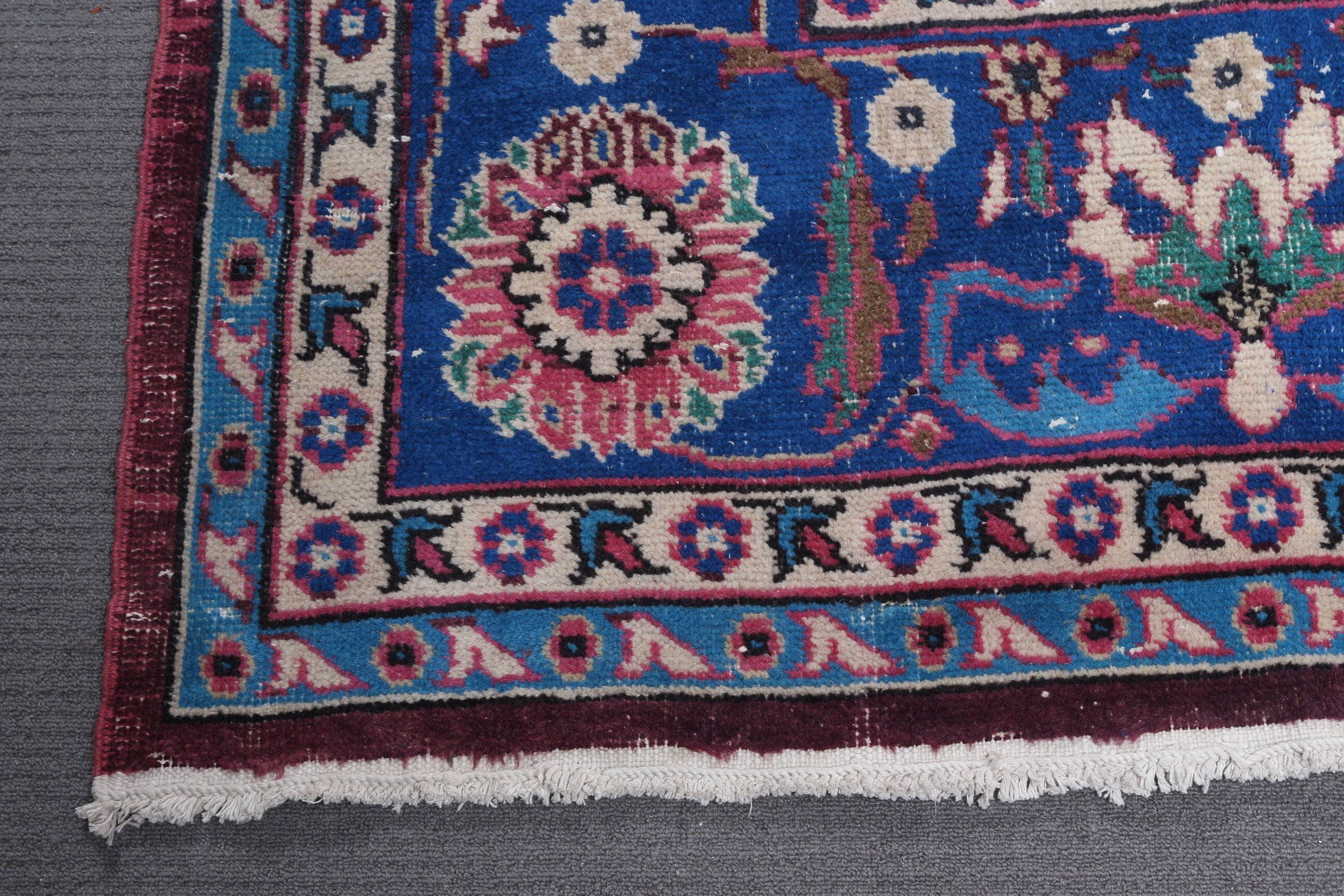 8.8x13.5 ft Büyük Boy Halı, Türk Halıları, Dış Mekan Halısı, Vintage Halı, Mavi Fas Halısı, Yatak Odası Halısı, Oturma Odası Halısı, Salon Halısı