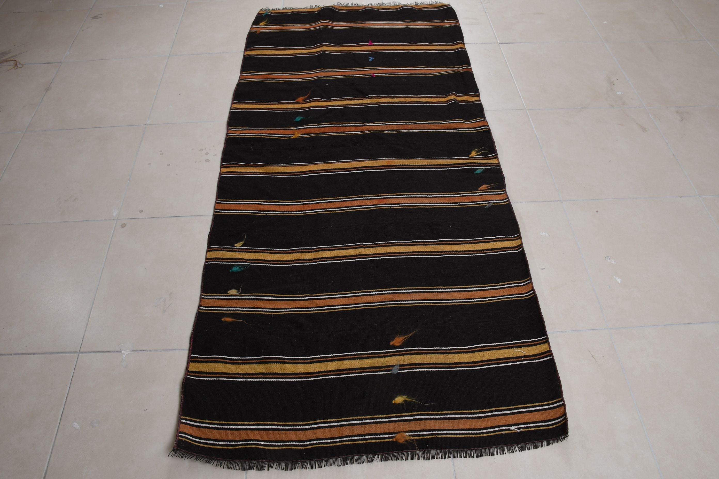 Fas Halısı, Giriş Halısı, Eski Halı, Kilim, 3,2x7,1 ft Aksan Halısı, Vintage Halılar, Kahverengi Yatak Odası Halısı, Yer Halıları, Türk Halıları, Çocuk Odası Halıları