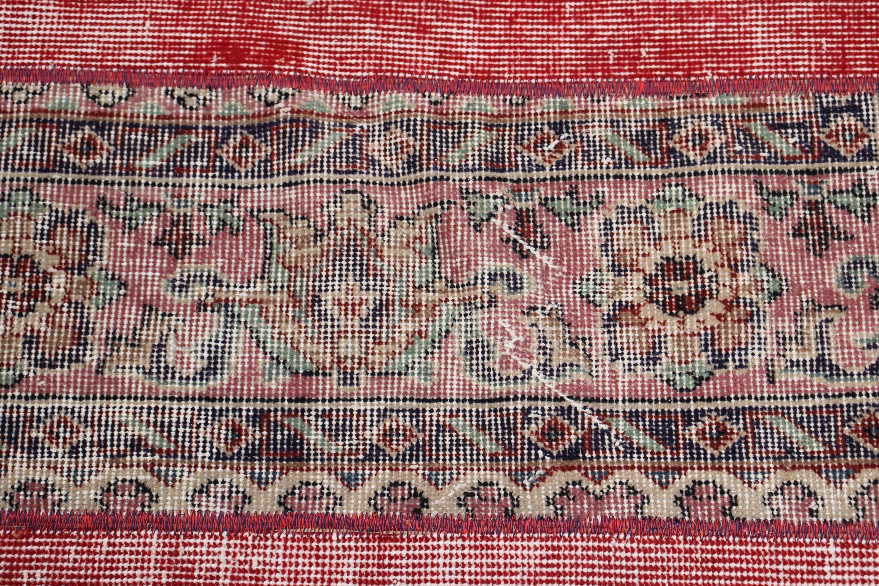 Vintage Rug, Luxury Rug, Rugs for Bathroom, Turkish Rugs, Red Cool Rug, Oushak Rugs, Entry Rug, Door Mat Rug, 1.7x3.3 ft Small Rugs