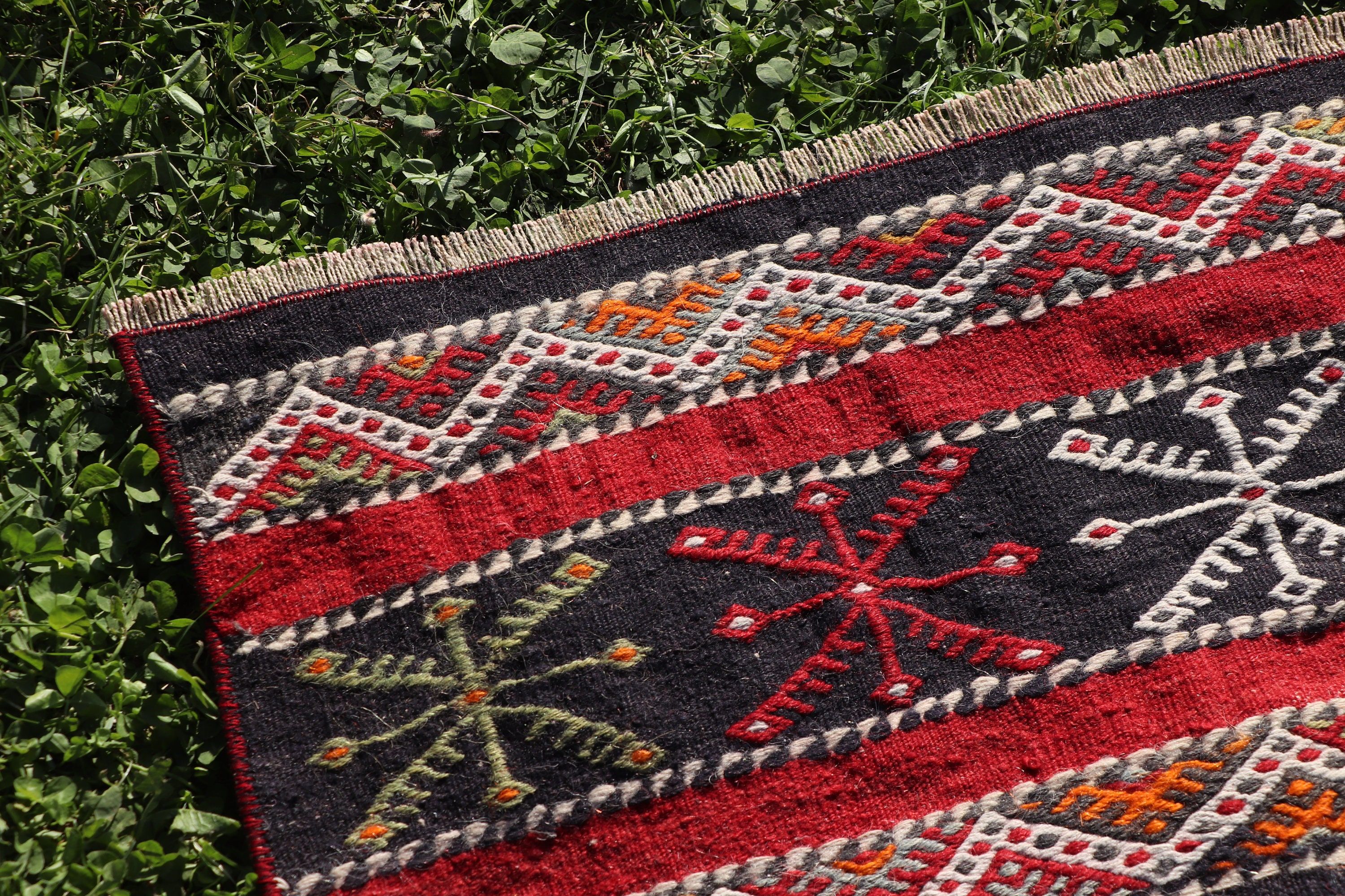 1.9x6.9 ft Runner Rugs, Anatolian Rugs, Turkish Rug, Beni Ourain Runner Rugs, Vintage Rugs, Floor Rug, Stair Rug, Kilim, Red Oriental Rugs