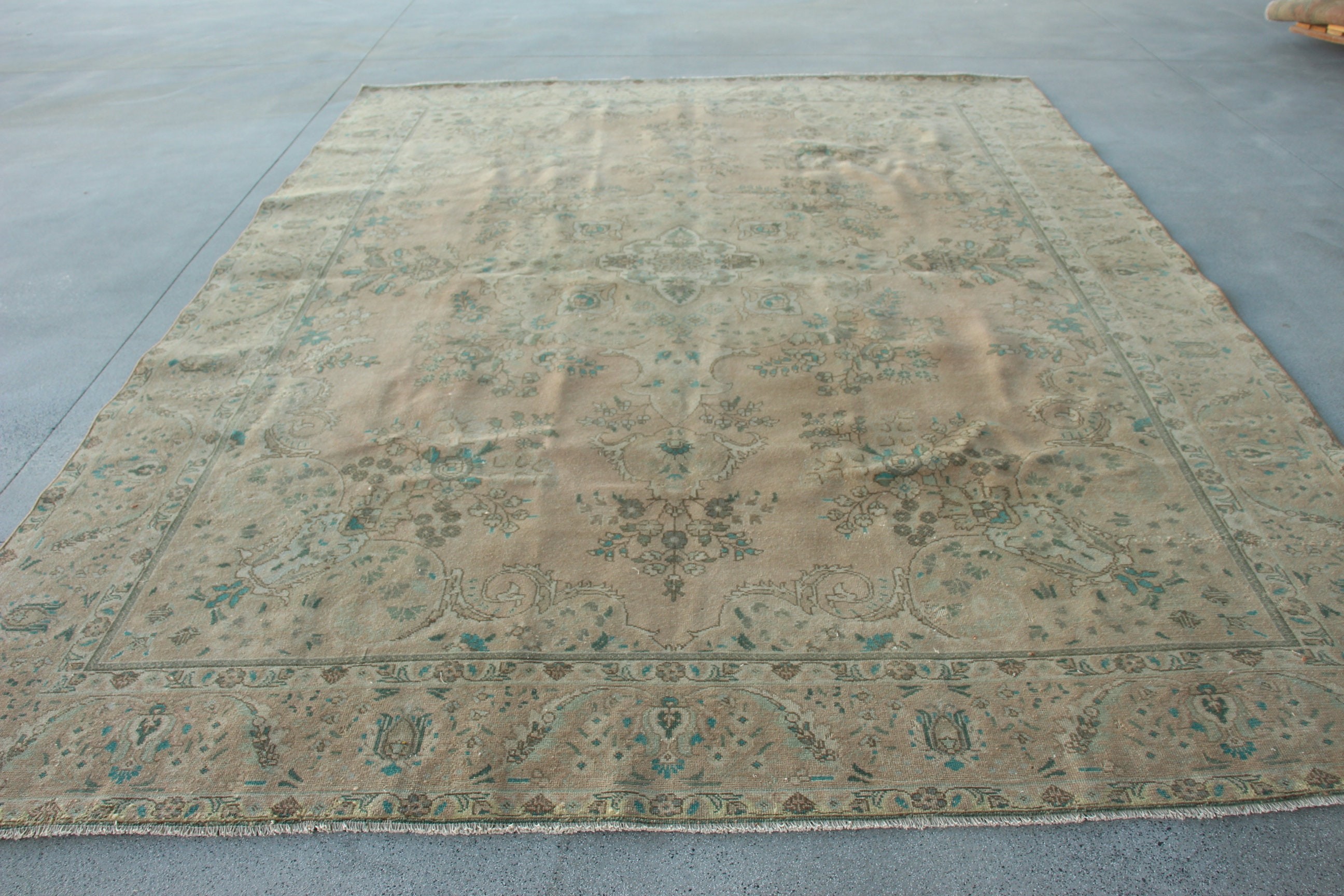 Vintage Halılar, Yemek Odası Halısı, Geometrik Halı, Türk Halıları, 9,7x12,5 ft Büyük Boy Halı, Vintage Dekor Halıları, Lüks Halılar, Kahverengi Düz Dokuma Halılar