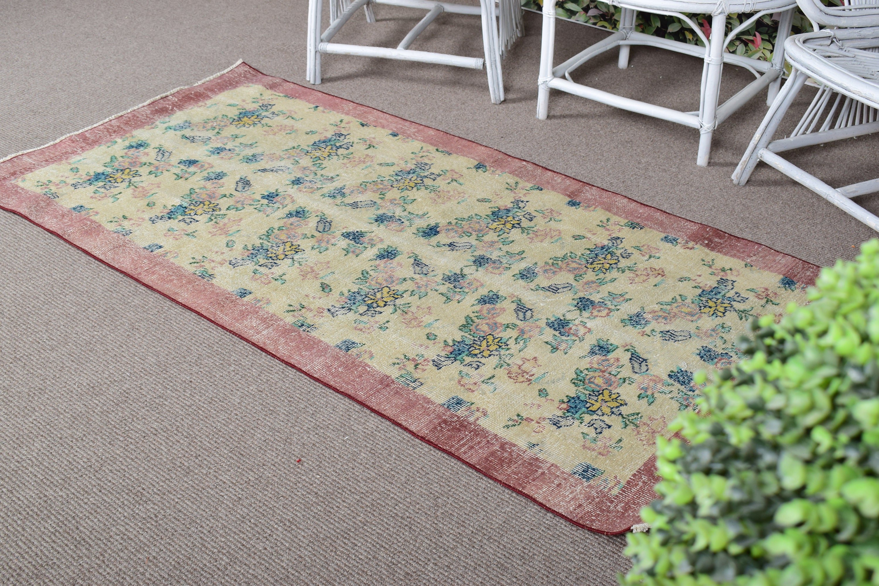 Turkish Rugs, Kitchen Rugs, Vintage Rugs, Geometric Rug, Rainbow Modern Rugs, Nursery Rugs, Boho Accent Rug, 3.2x6.3 ft Accent Rugs