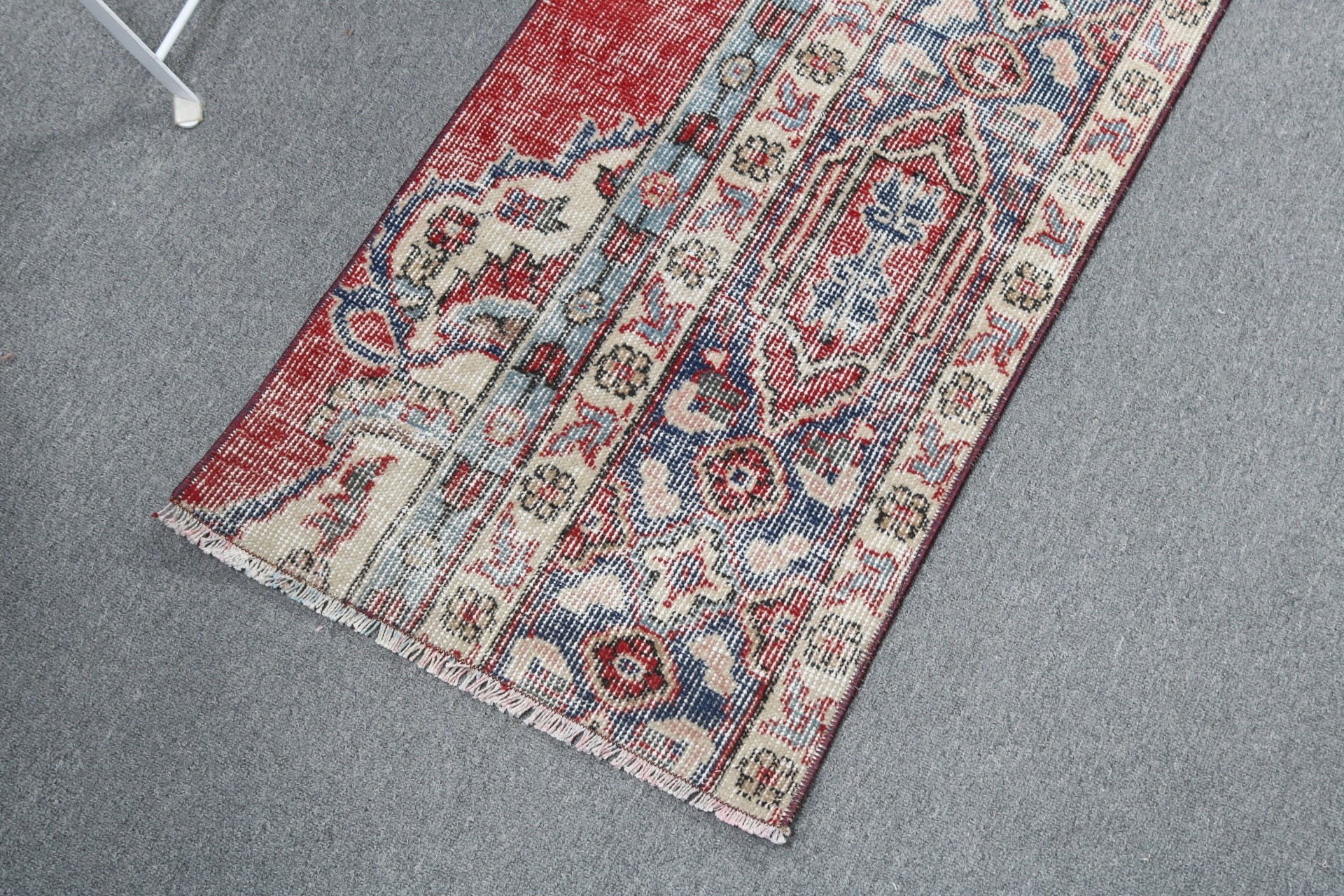 Boho Halı, 1.6x3.2 ft Küçük Halılar, Vintage Halı, Yatak Odası Halısı, Mavi Modern Halı, Duvara Asılı Halılar, Geometrik Halılar, Türk Halısı, Lüks Halılar