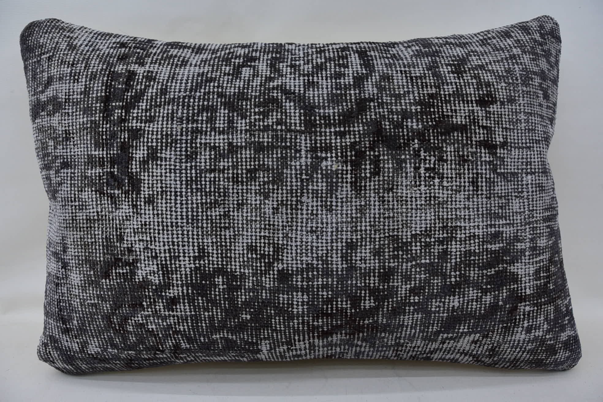 Vintage Kilim Pillow, 16"x24" Gray Cushion Cover, Couch Pillow Case, Interior Designer Pillow, Ethnical Kilim Rug Pillow