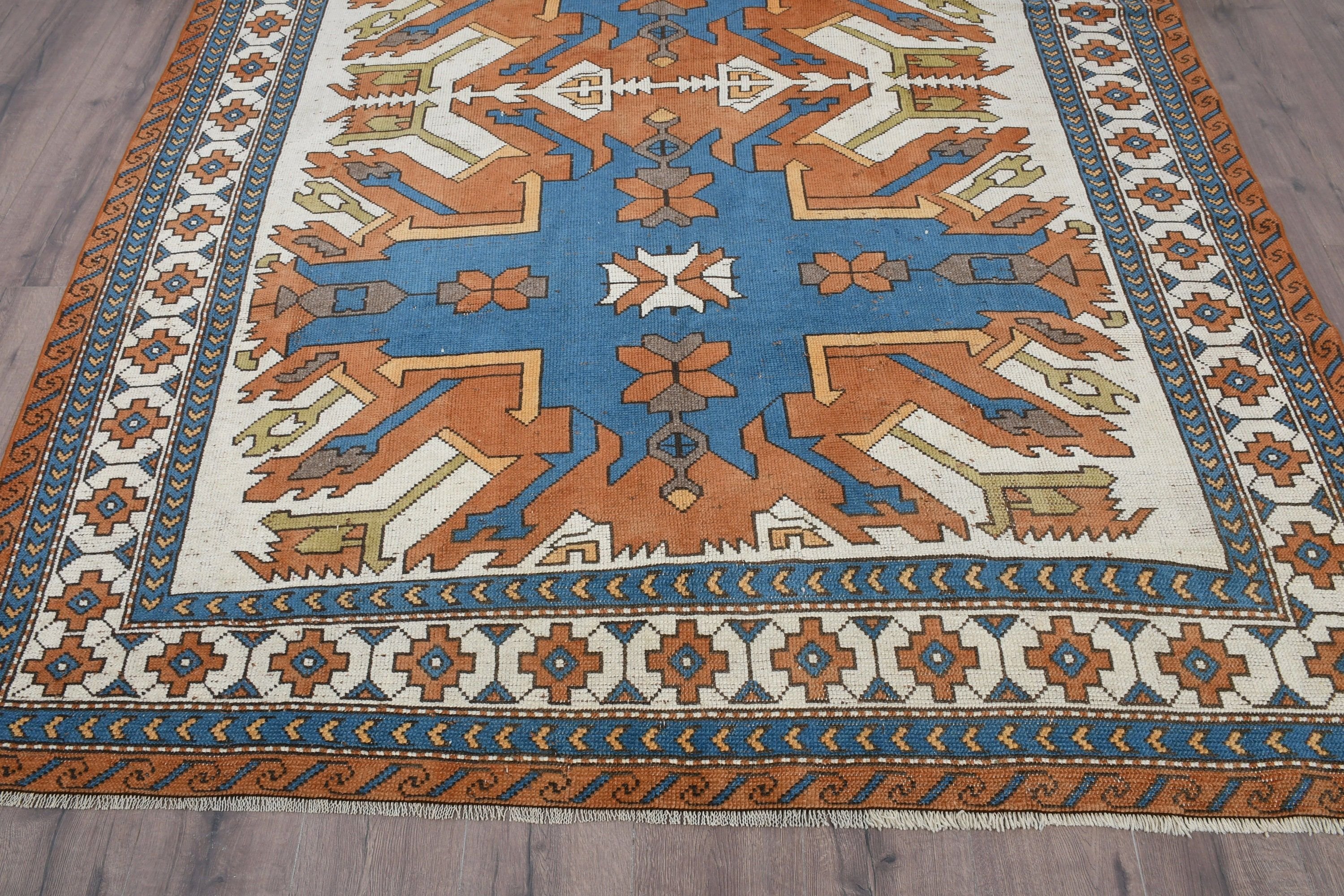 Anatolian Rugs, Vintage Rugs, Brown Oushak Rugs, Bedroom Rug, Office Rug, Oushak Rug, Turkish Rug, 6.6x8.6 ft Large Rug, Living Room Rugs