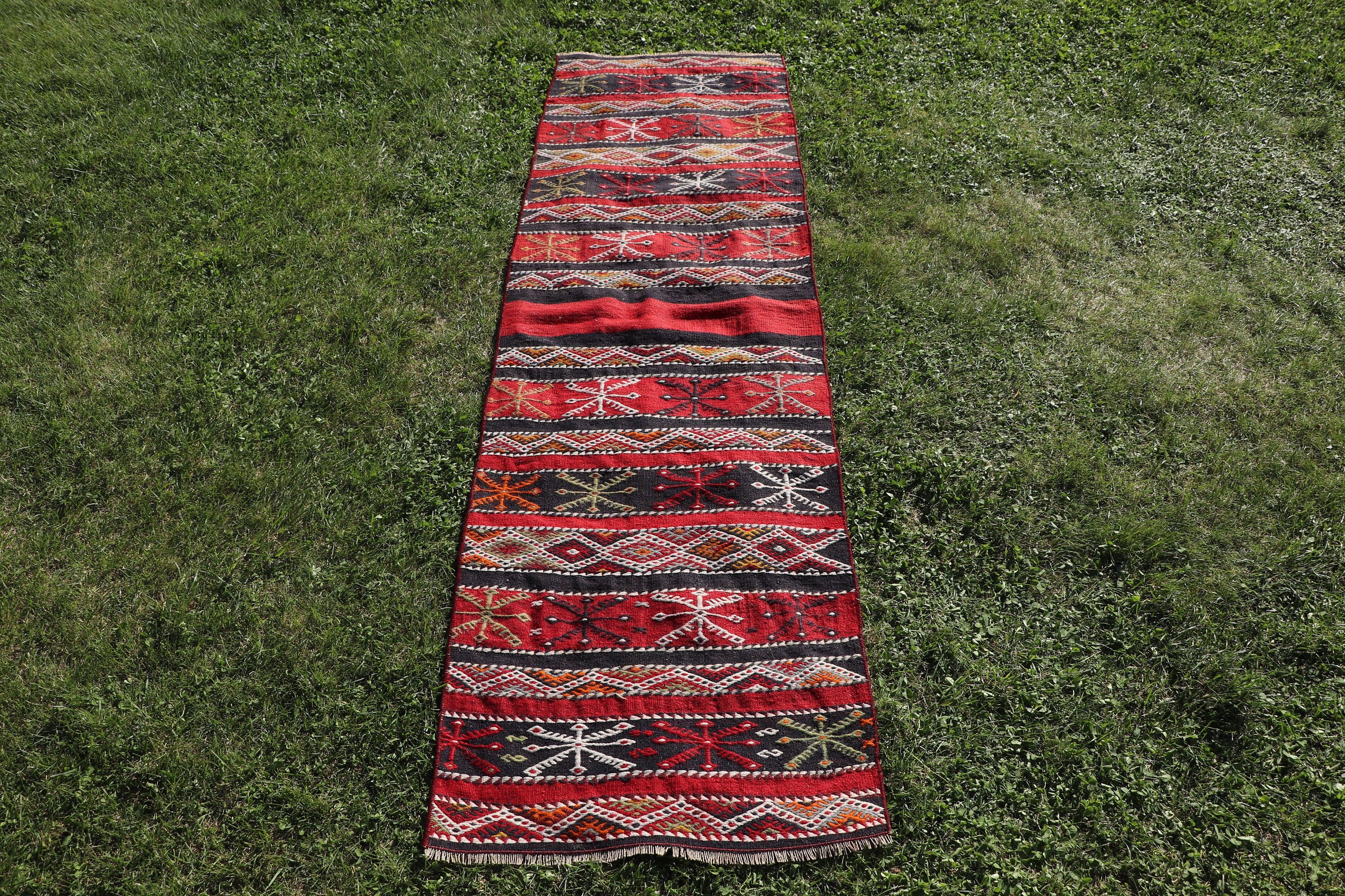 1.9x6.9 ft Runner Halıları, Anadolu Halıları, Türk Halısı, Beni Ourain Runner Halıları, Vintage Halılar, Yer Halısı, Merdiven Halısı, Kilim, Kırmızı Oryantal Halılar