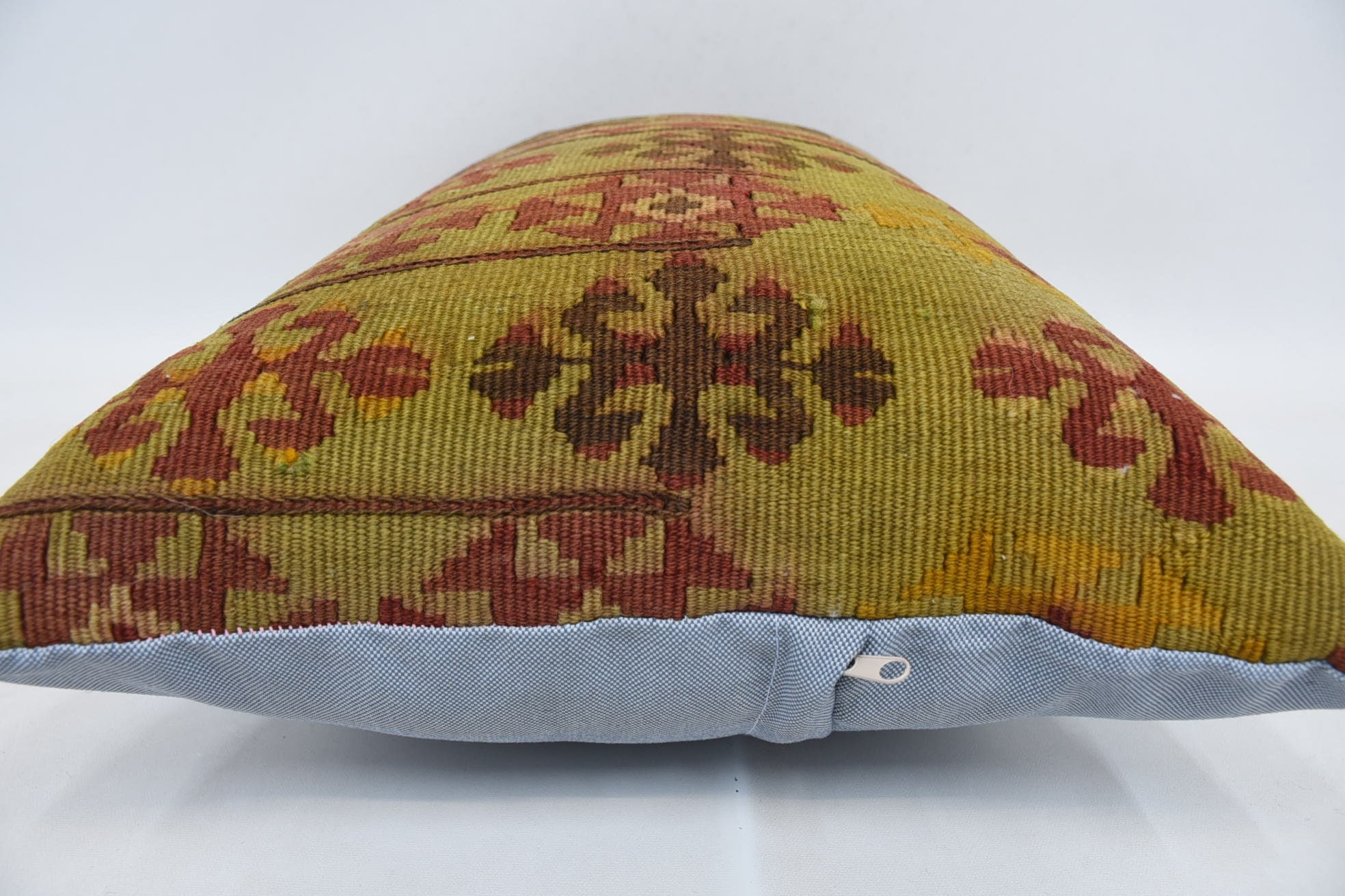 16"x24" Green Cushion Cover, Vintage Kilim Throw Pillow, Christmas Cushion Case, Kilim Pillow, Art Deco Pillow, Kilim Pillow Cover