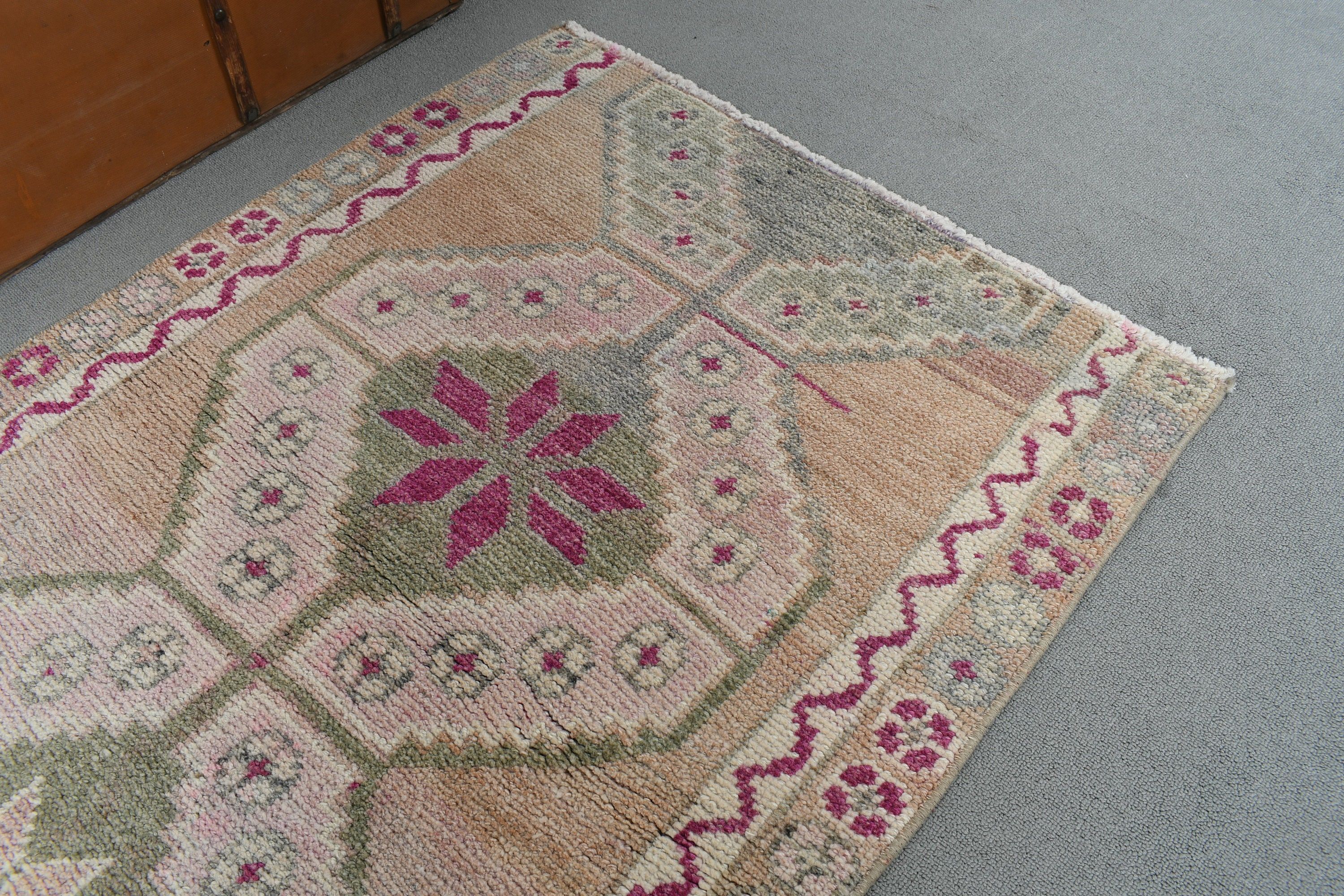 Flatweave Rugs, Wall Hanging Rug, Small Area Rug, Turkish Rugs, Geometric Rugs, Beige Floor Rugs, Vintage Rugs, 2.7x3.9 ft Small Rugs