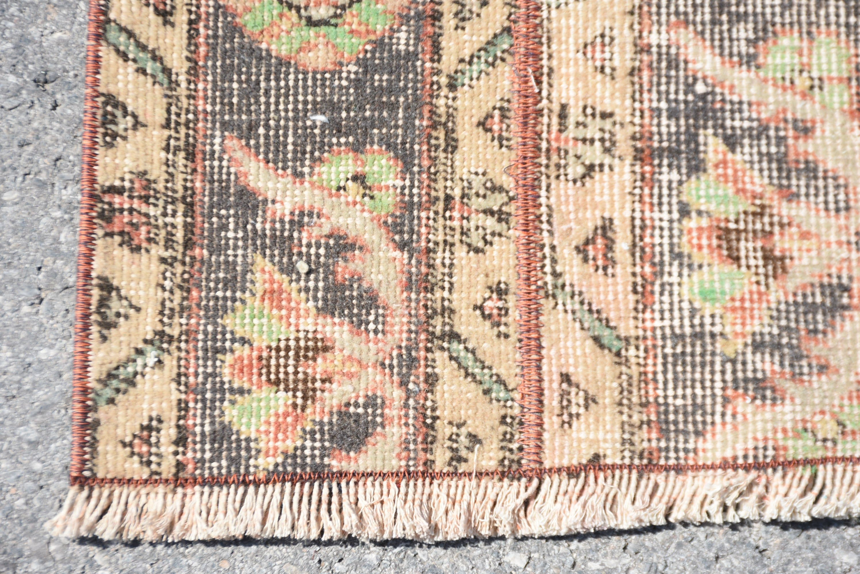 Kitchen Rugs, Bathroom Rug, Old Rug, Vintage Rug, Turkish Rug, Beige Oriental Rugs, 1.9x3.4 ft Small Rugs, Rugs for Nursery, Home Decor Rug