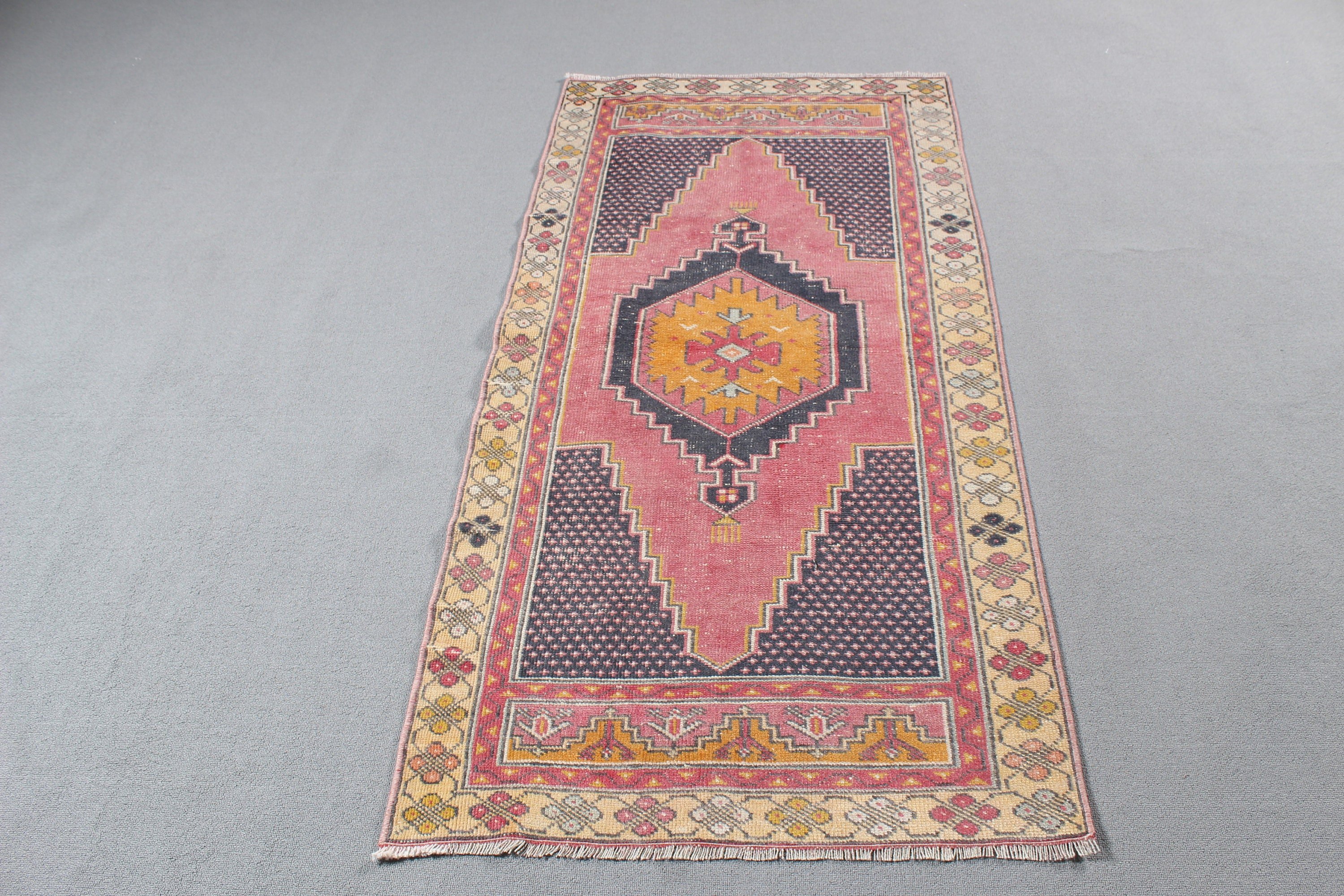 Orange Moroccan Rug, Nursery Rugs, Entry Rug, 2.8x5.6 ft Accent Rug, Kitchen Rugs, Turkish Rugs, Vintage Rug, Bedroom Rug, Decorative Rug