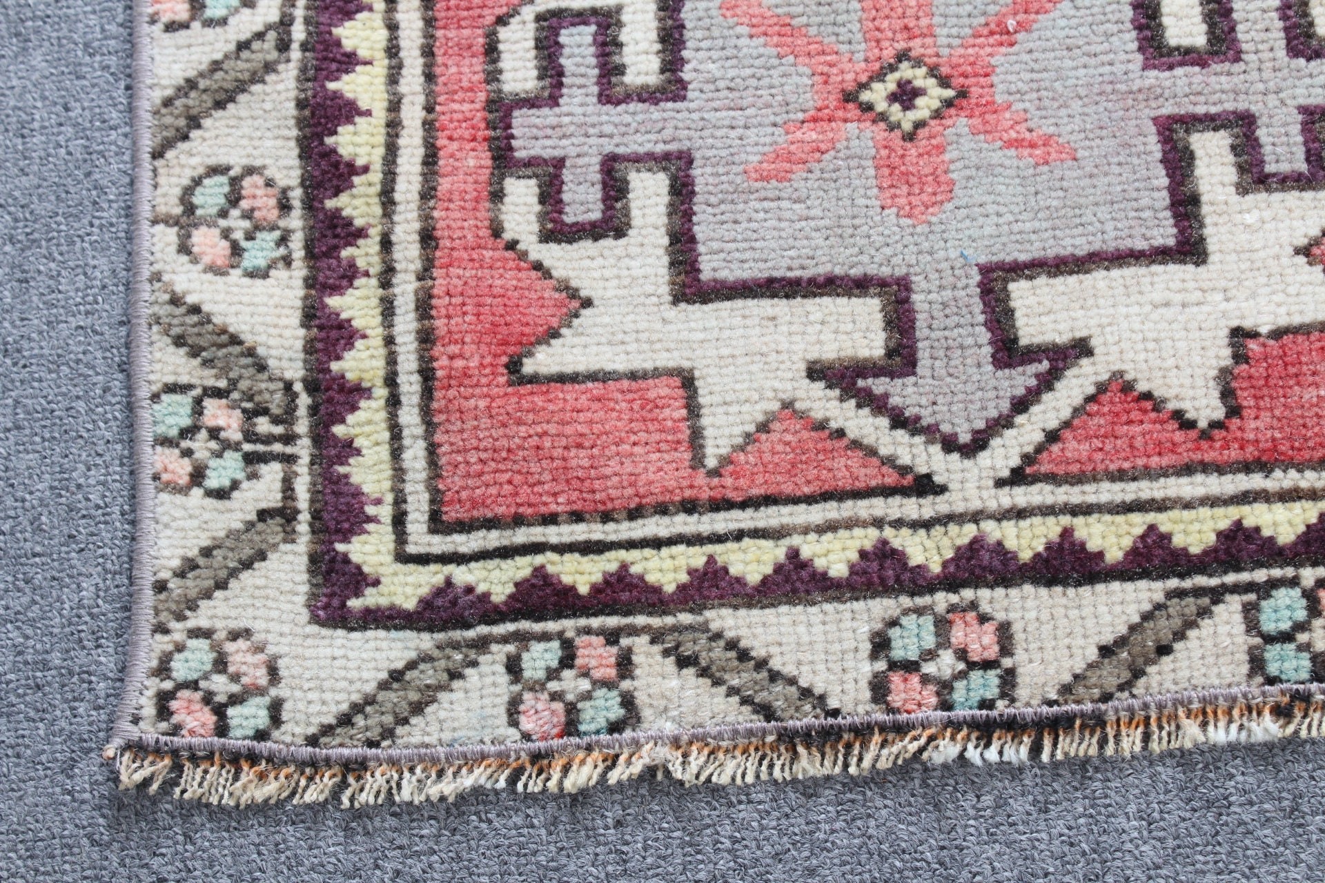 Bohemian Rug, Turkish Rug, Red Home Decor Rug, Bedroom Rug, Car Mat Rug, Antique Rug, 1.5x2.8 ft Small Rug, Vintage Rugs