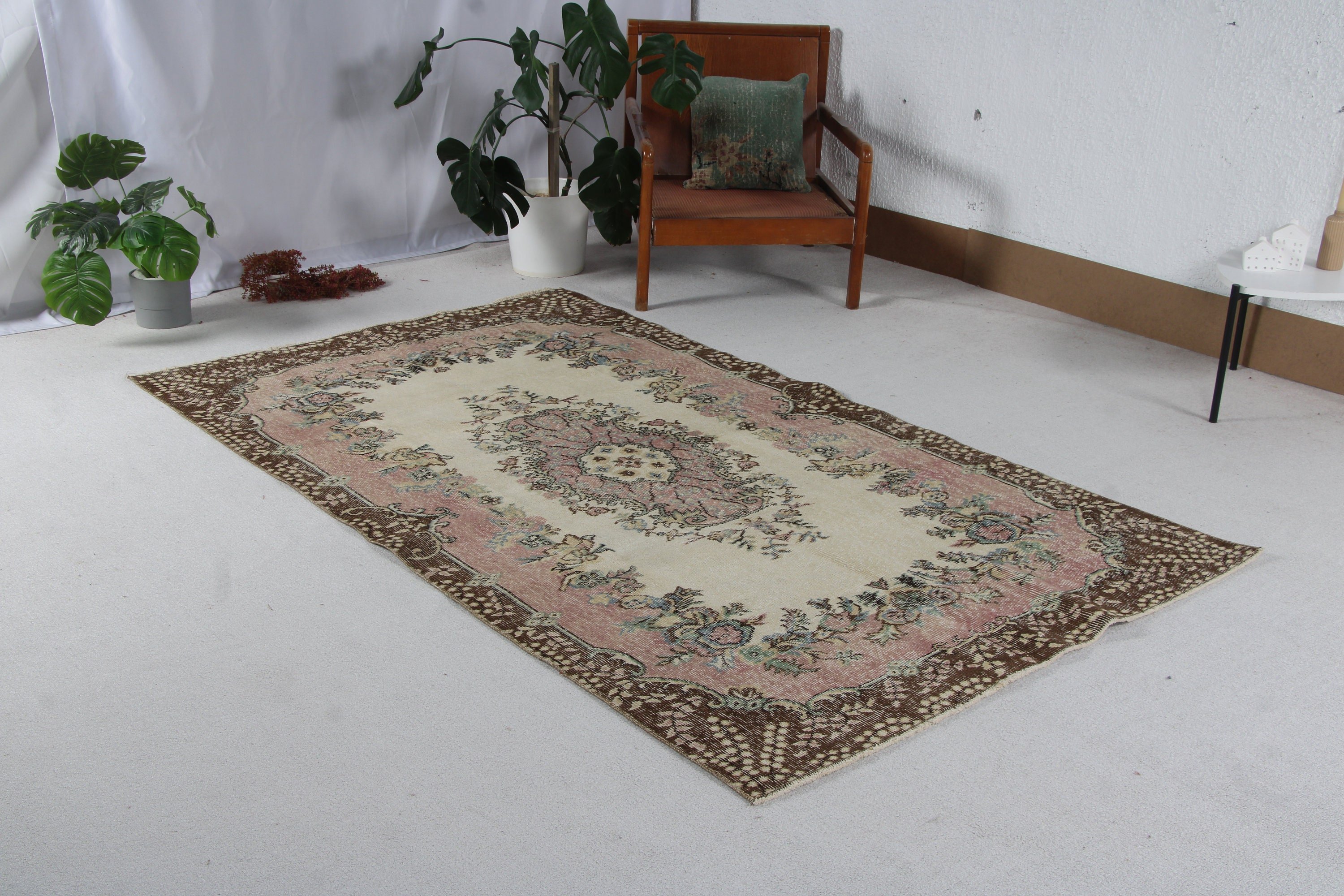 Lüks Halı, Oturma Odası Halıları, Dış Mekan Halıları, Fas Halısı, İç Mekan Halısı, Türk Halısı, Beyaz Oryantal Halı, 4,7x7,8 ft Alan Halısı, Vintage Halı