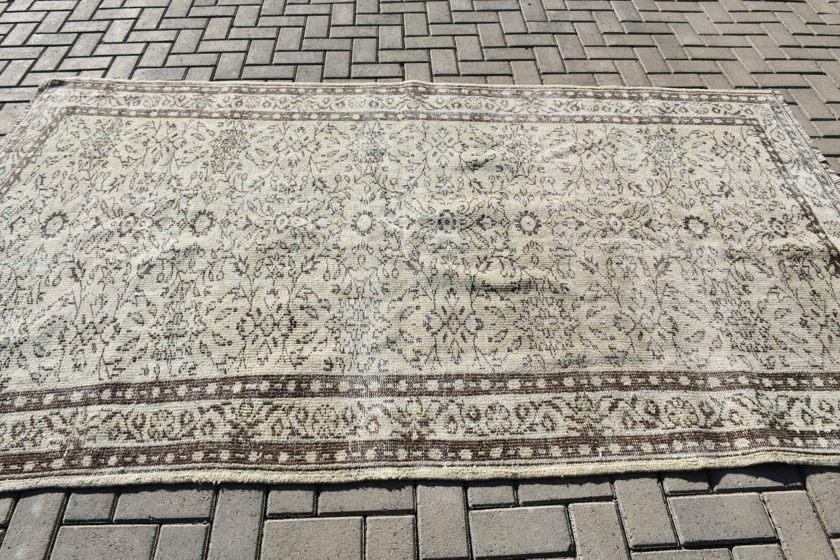 Türk Halısı, Havalı Halı, Yemek Odası Halısı, Sanat Halısı, Vintage Halılar, Salon Halısı, Yer Halısı, Bej Fas Halısı, 5x8,8 ft Büyük Halı, Salon Halıları