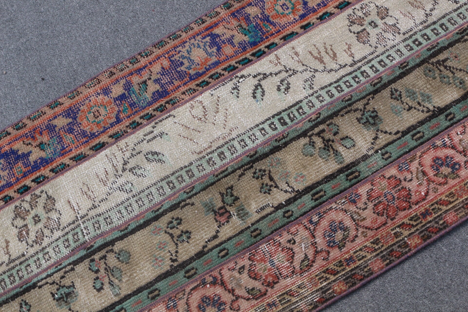Bath Rug, Rugs for Bedroom, Turkish Rugs, Vintage Rugs, Entry Rug, 2.5x5.6 ft Small Rugs, Wool Rugs, Beige Antique Rug