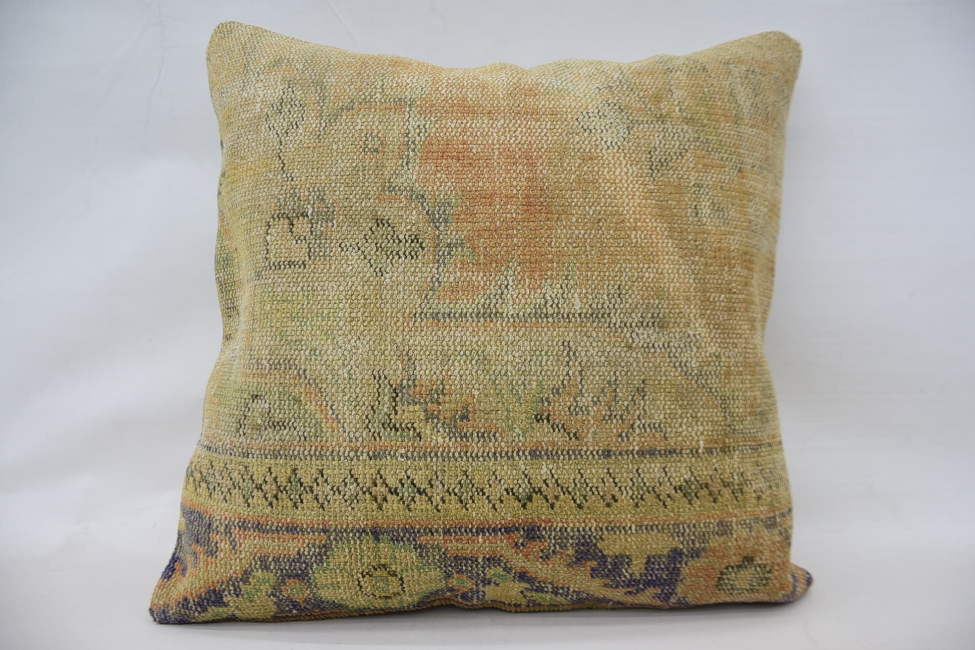 28"x28" Beige Cushion, Boho Pillow Sham Cover, Interior Designer Pillow, Pillow for Sofa, Handmade Throw Pillow Cover