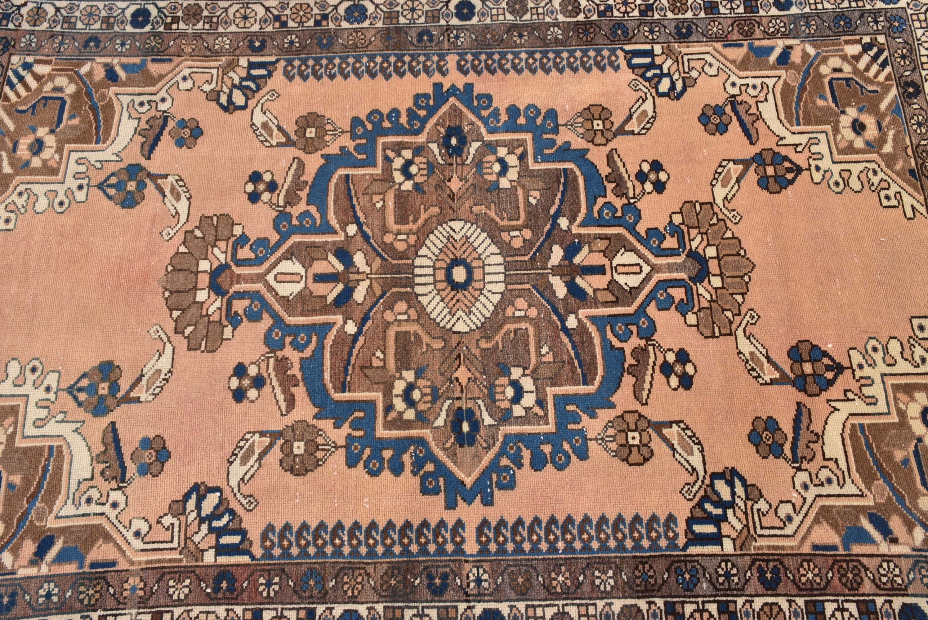 Bedroom Rugs, 3.3x4.7 ft Accent Rug, Ethnic Rug, Blue Moroccan Rugs, Turkish Rugs, Floor Rugs, Vintage Rug, Anatolian Rugs, Kitchen Rugs