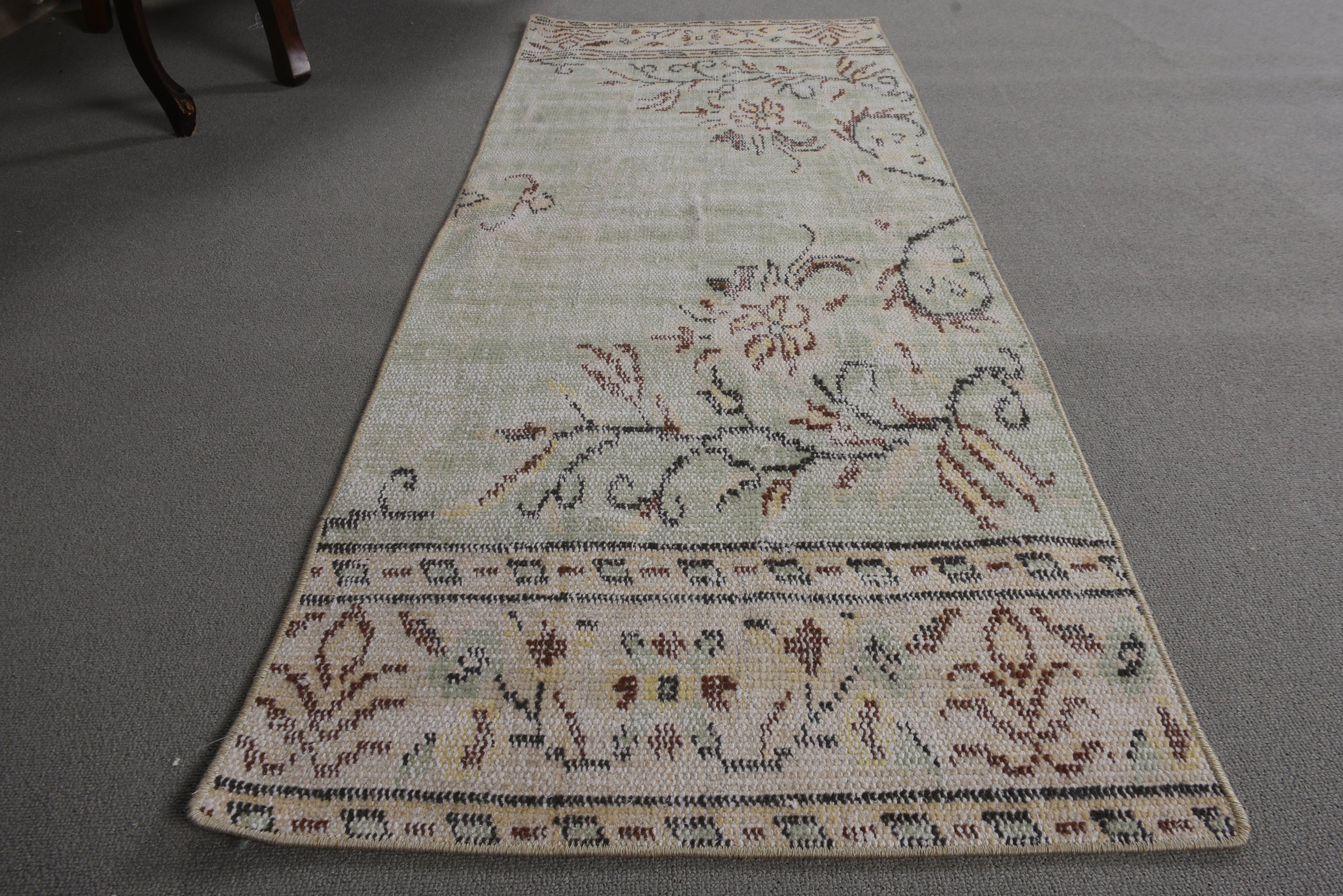 Beige Flatweave Rug, Beni Ourain Runner Rugs, Vintage Rugs, Neutral Rugs, Long Runner Rugs, Turkish Rug, 2x5.1 ft Runner Rug, Oriental Rug