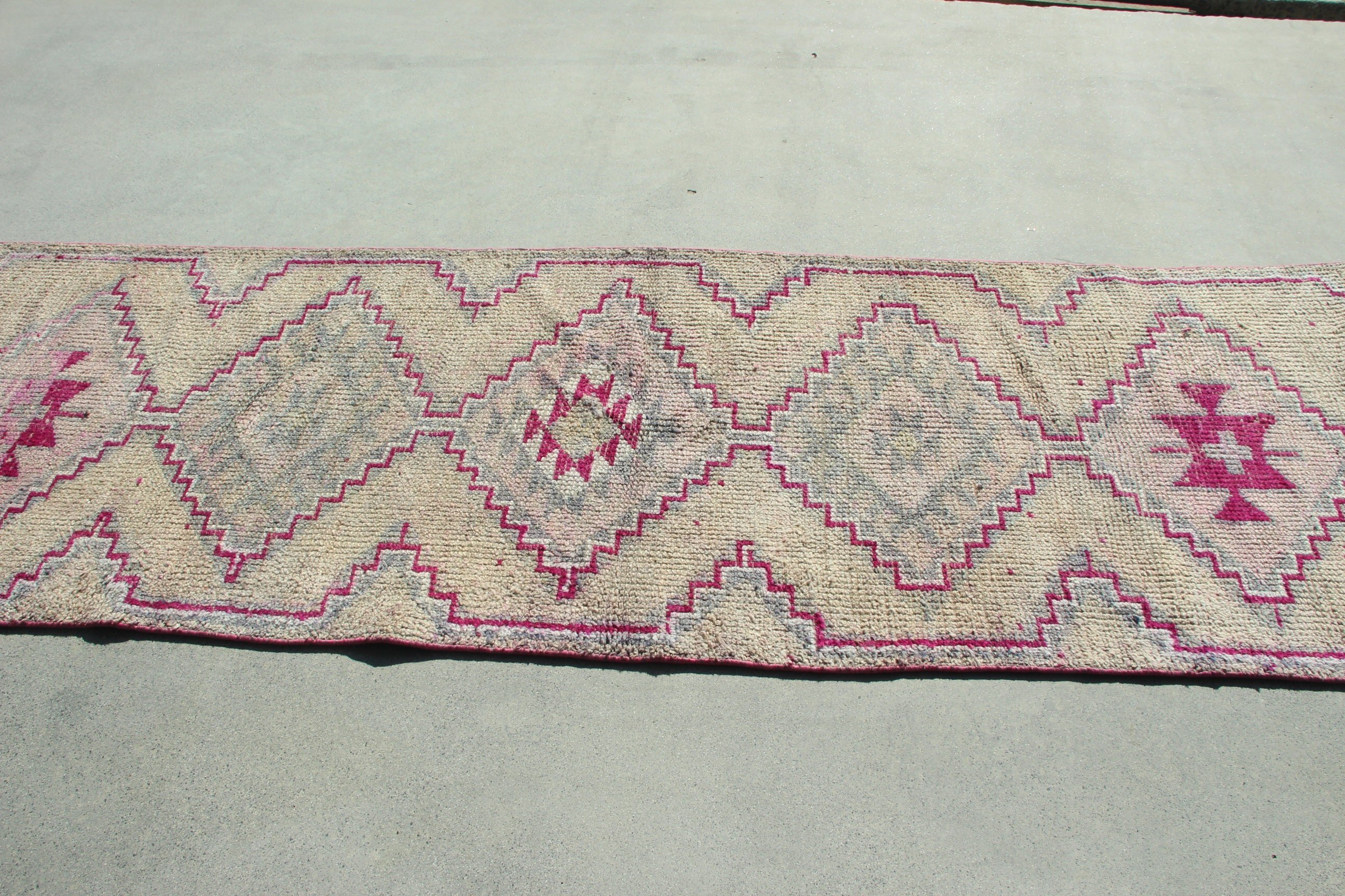 Organic Rugs, Stair Rugs, Long Runner Rug, 3x10.1 ft Runner Rugs, Turkish Rugs, Modern Rug, Home Decor Rugs, Pink Luxury Rugs, Vintage Rug