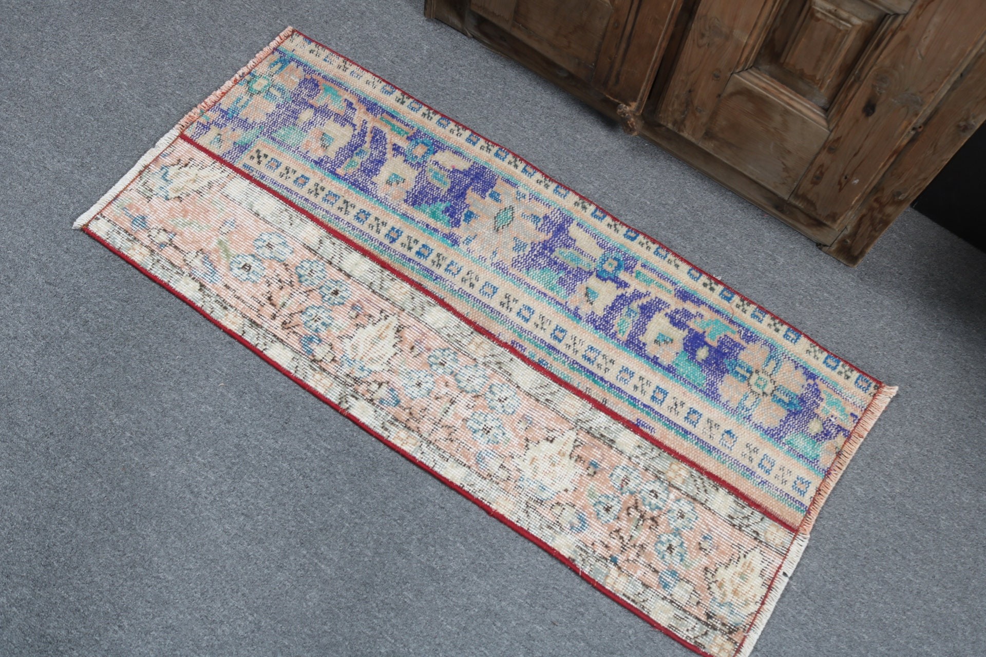 Duvara Asılı Halılar, Vintage Halı, Türk Halıları, Antika Halılar, Boho Halıları, Banyo Halıları, 1.7x3.7 ft Küçük Halılar, Mavi Anadolu Halıları, Lüks Halılar