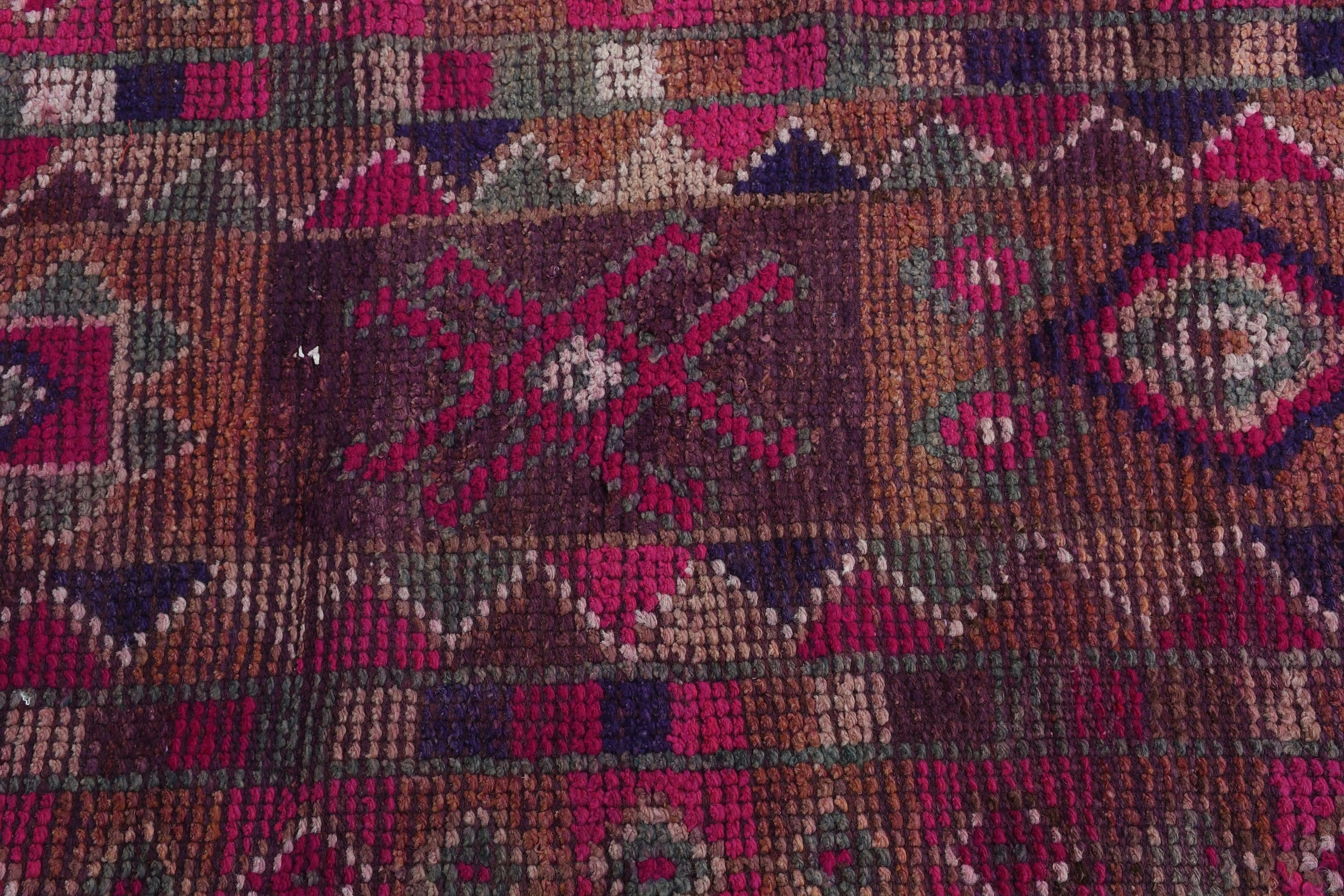 2.5x11.5 ft Runner Rug, Pink Bedroom Rug, Moroccan Rugs, Vintage Rugs, Cute Rug, Turkish Rugs, Corridor Rug, Floor Rug, Rugs for Runner