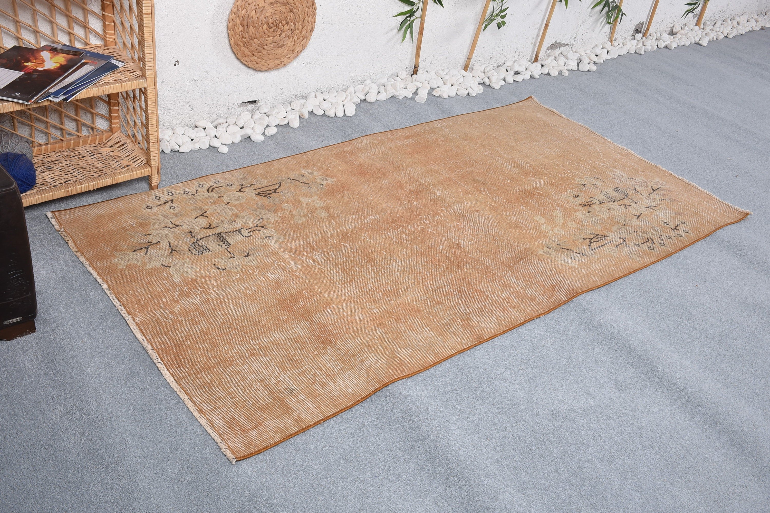 Kitchen Rug, Turkish Rug, Vintage Rug, Floor Rug, 3.6x7.3 ft Area Rugs, Decorative Rug, Rugs for Dining Room, Vintage Decor Rugs, Cool Rug