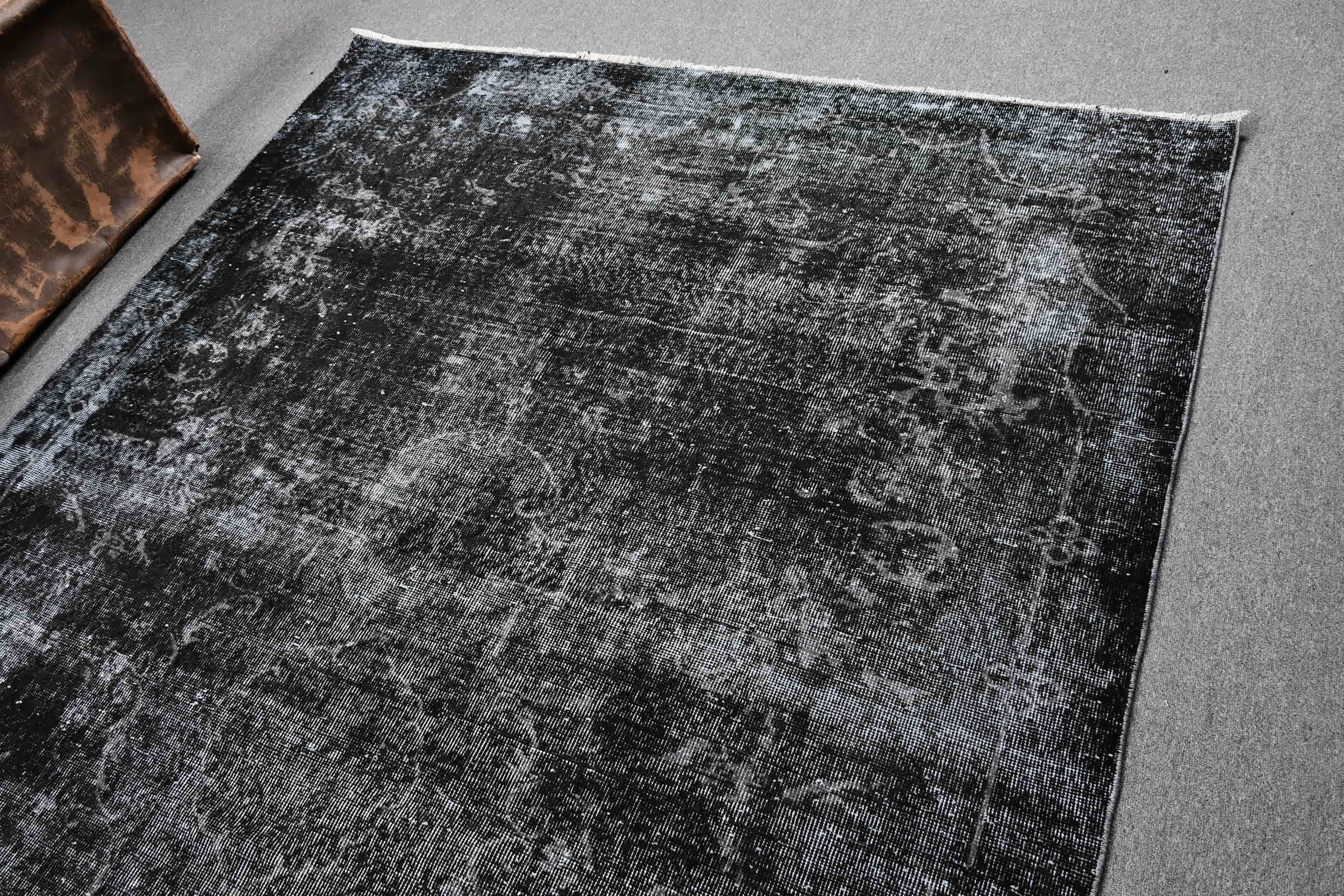 Black  6.2x8 ft Large Rugs, Kitchen Rug, Salon Rug, Rugs for Bedroom, Dining Room Rugs, Cool Rugs, Vintage Rug, Turkish Rug