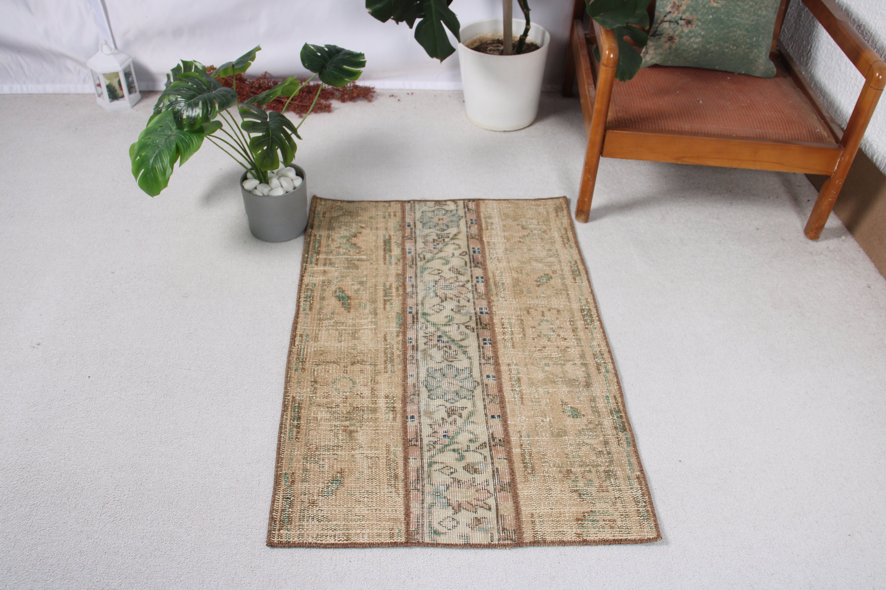 Rugs for Bedroom, Kitchen Rugs, Vintage Rugs, Handwoven Rugs, Turkish Rug, Small Boho Rug, Beige  2.3x3.5 ft Small Rug